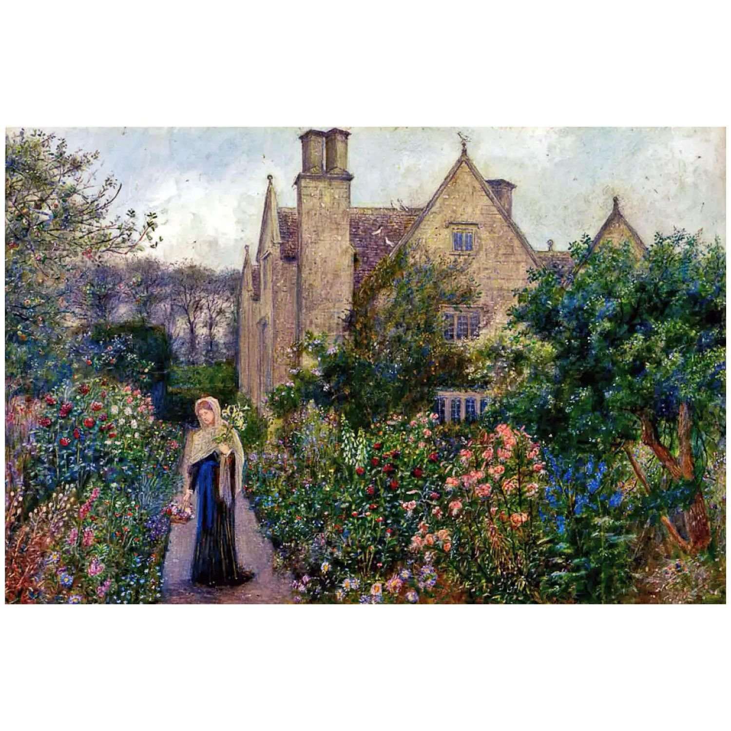  Marie Spartali. The Long Walk At Kelmscott Manor. 1898. Private collection