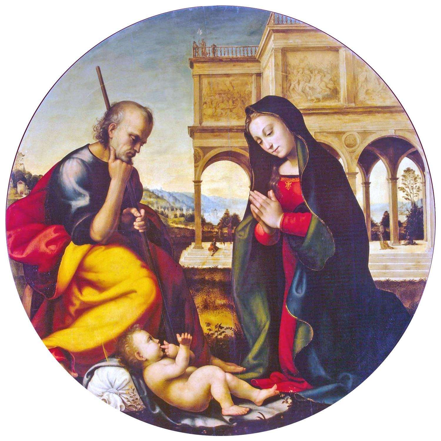  Mariotto Albertinelli. Adorazione del Bambino. 1500. Museo Ermitage