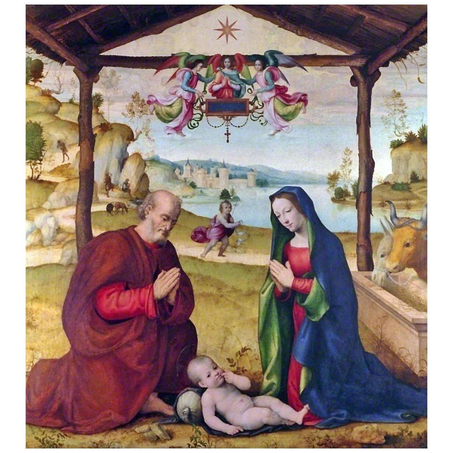  Mariotto Albertinelli. Nativita. 1504. Courtauld Gallery London