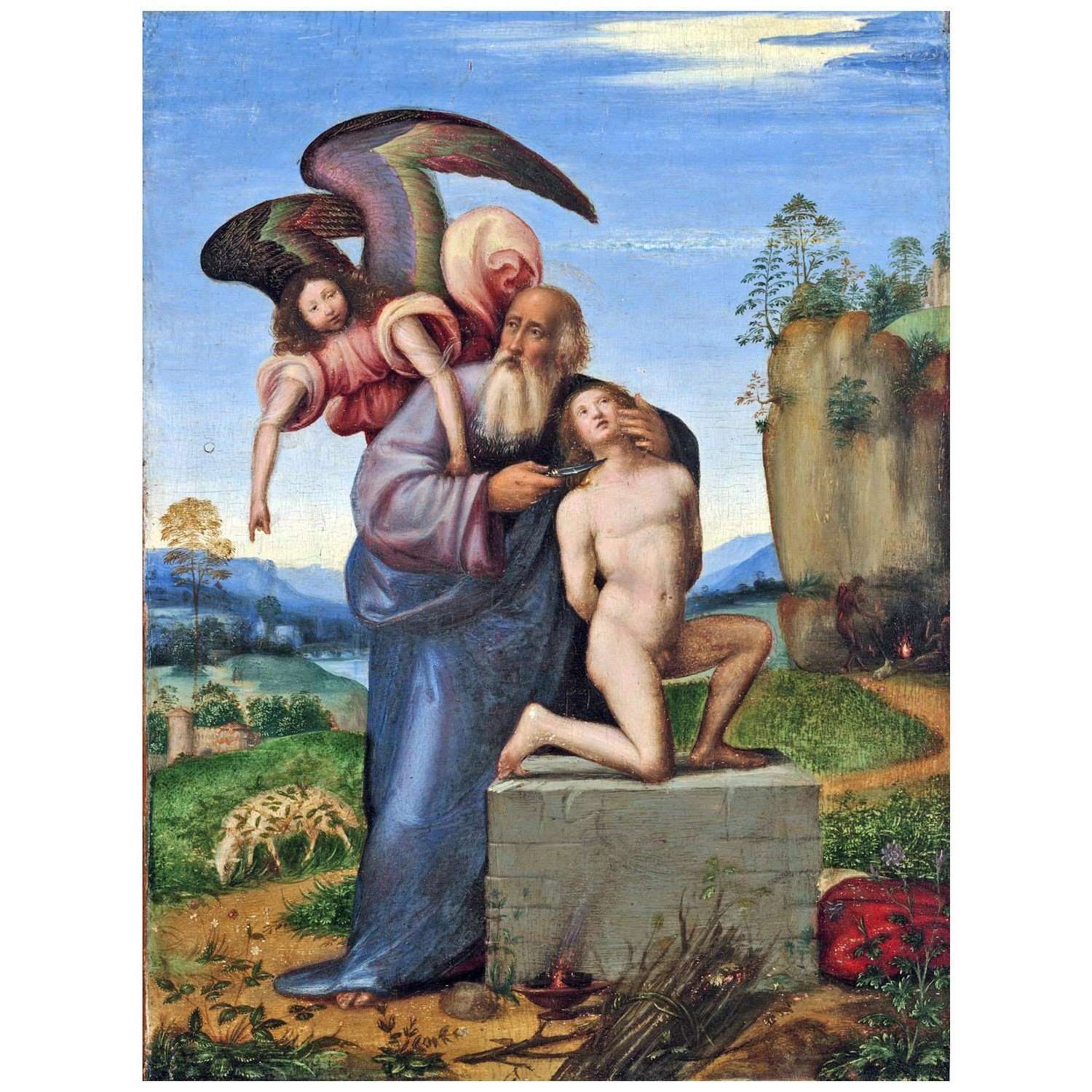  Mariotto Albertinelli. Il sacrificio di Isacco. 1509. Yale University Art Gallery