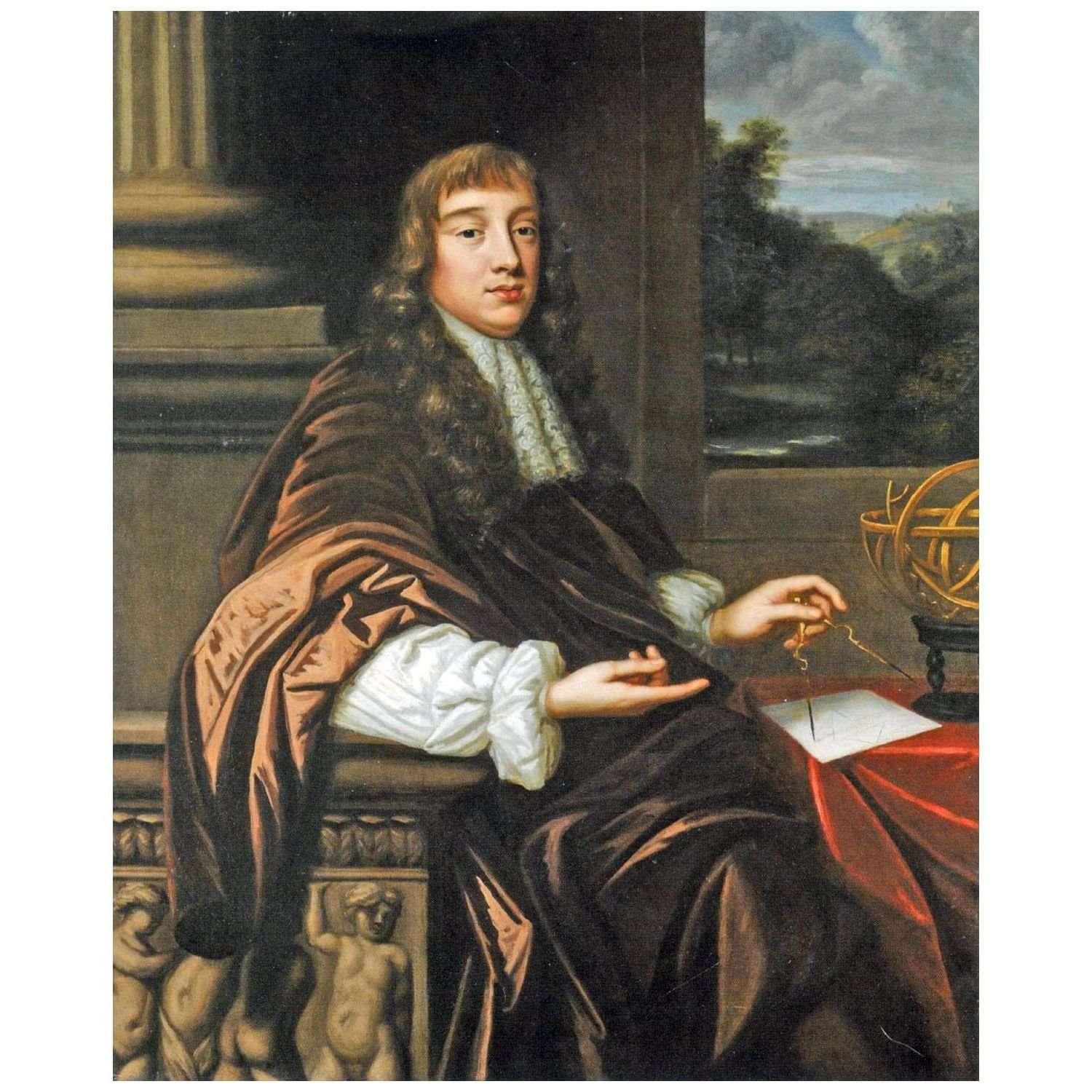  Mary Beale. Portrait of Mathematician. 1680. UK National Trust