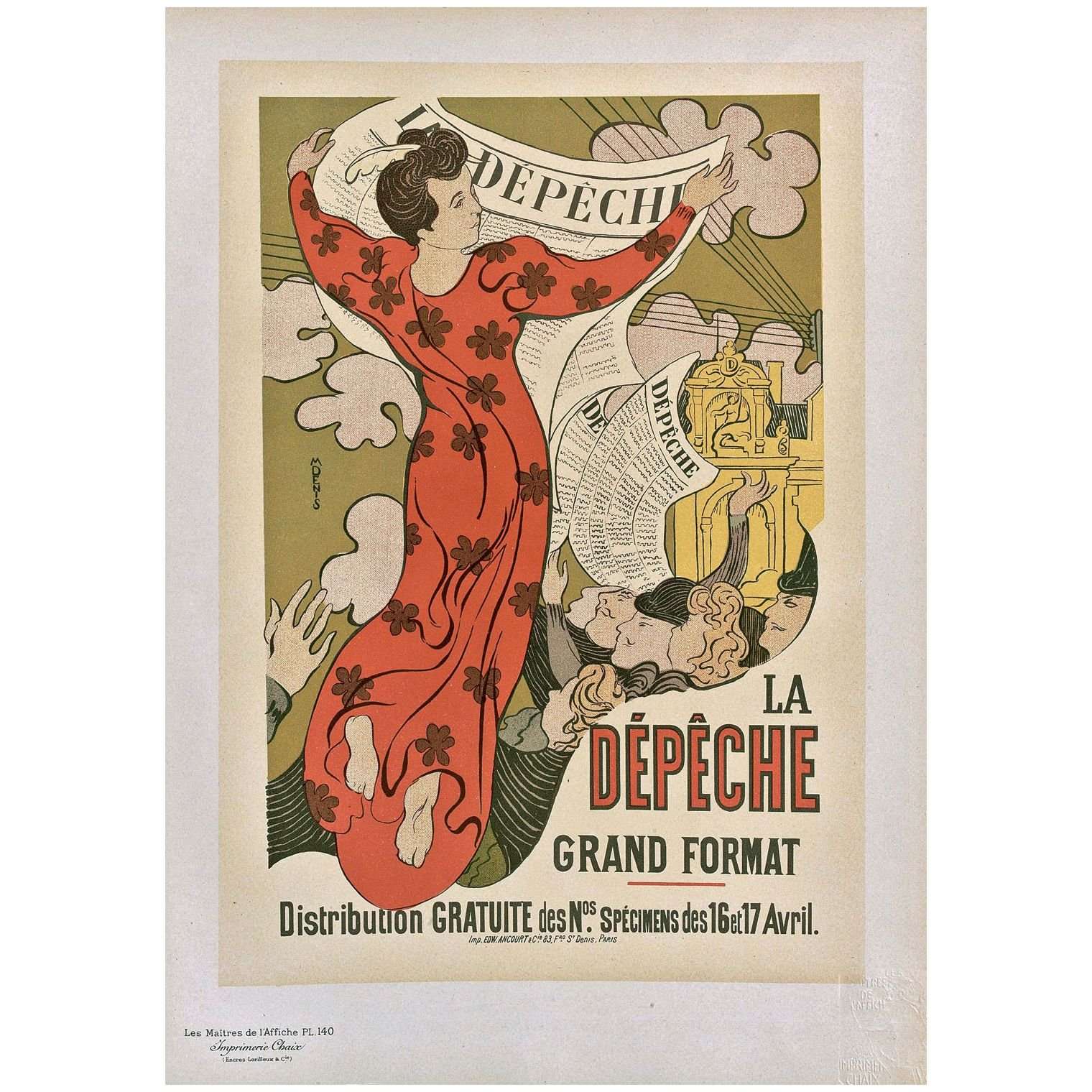  Maurice Denis. La Depeche. 1895. Les ma?tres de l'affiche