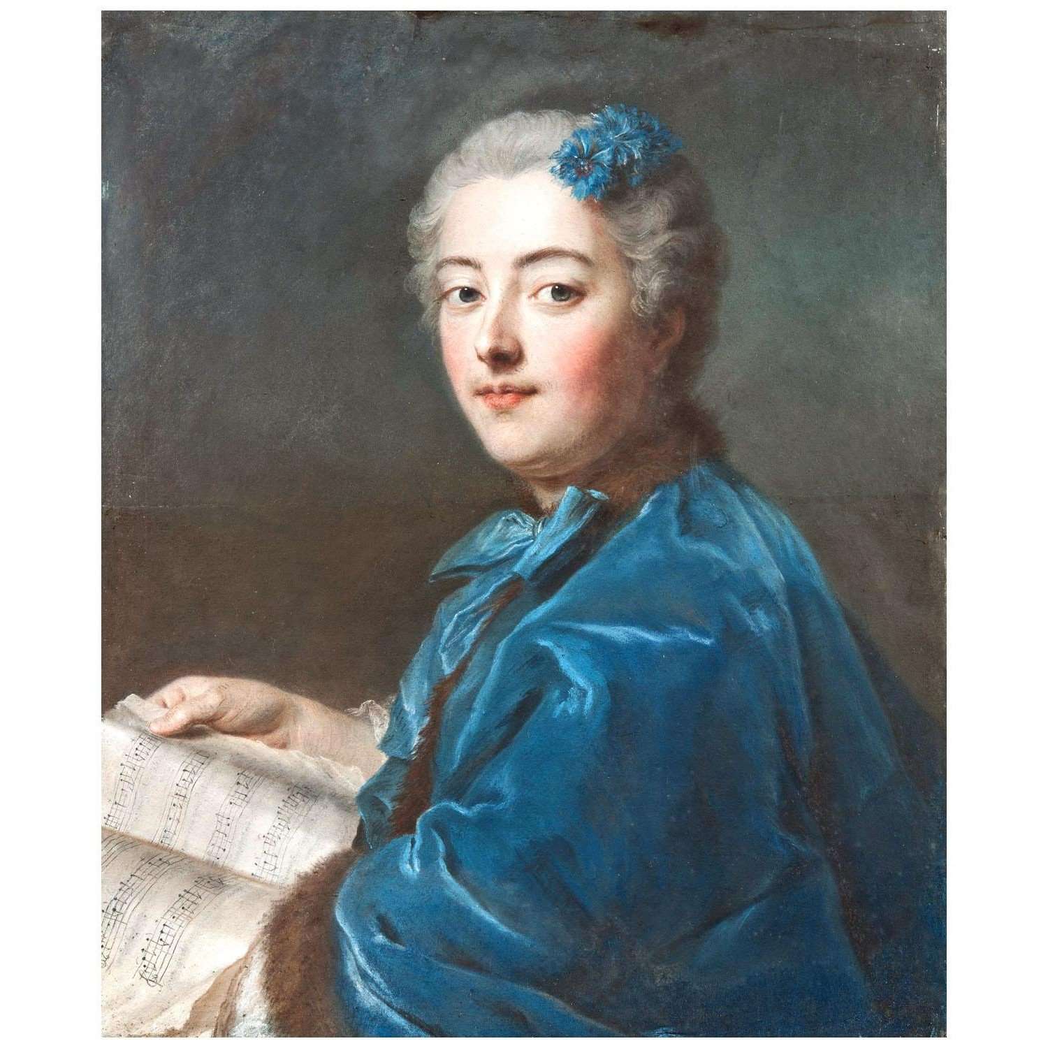    Maurice-Quentin de La Tour. Marie-Sophie de Courcillon. 1738. Nationalmuseum Stockholm