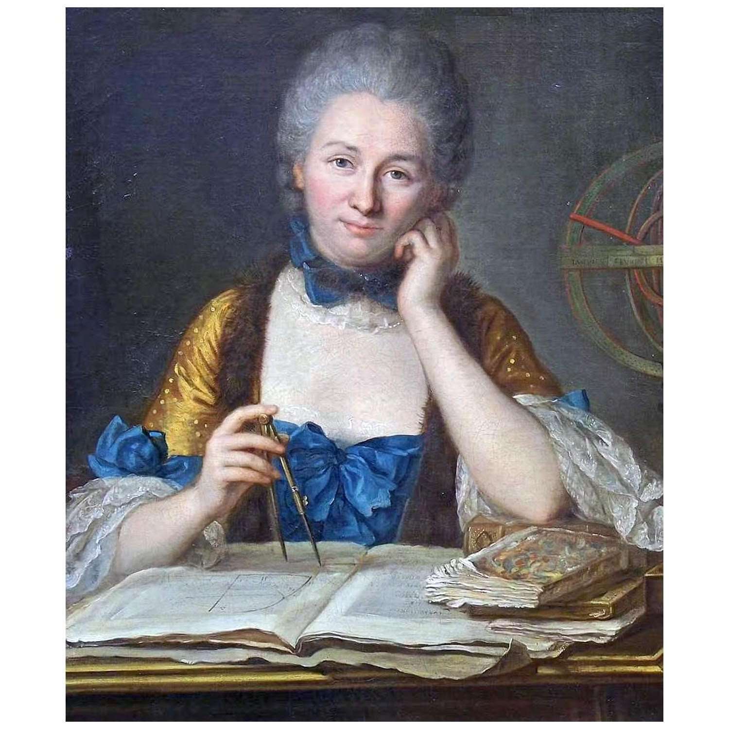    Maurice-Quentin de La Tour. Madame Du Chatelet. 1740. Choisel, Ch?teau de Breteuil