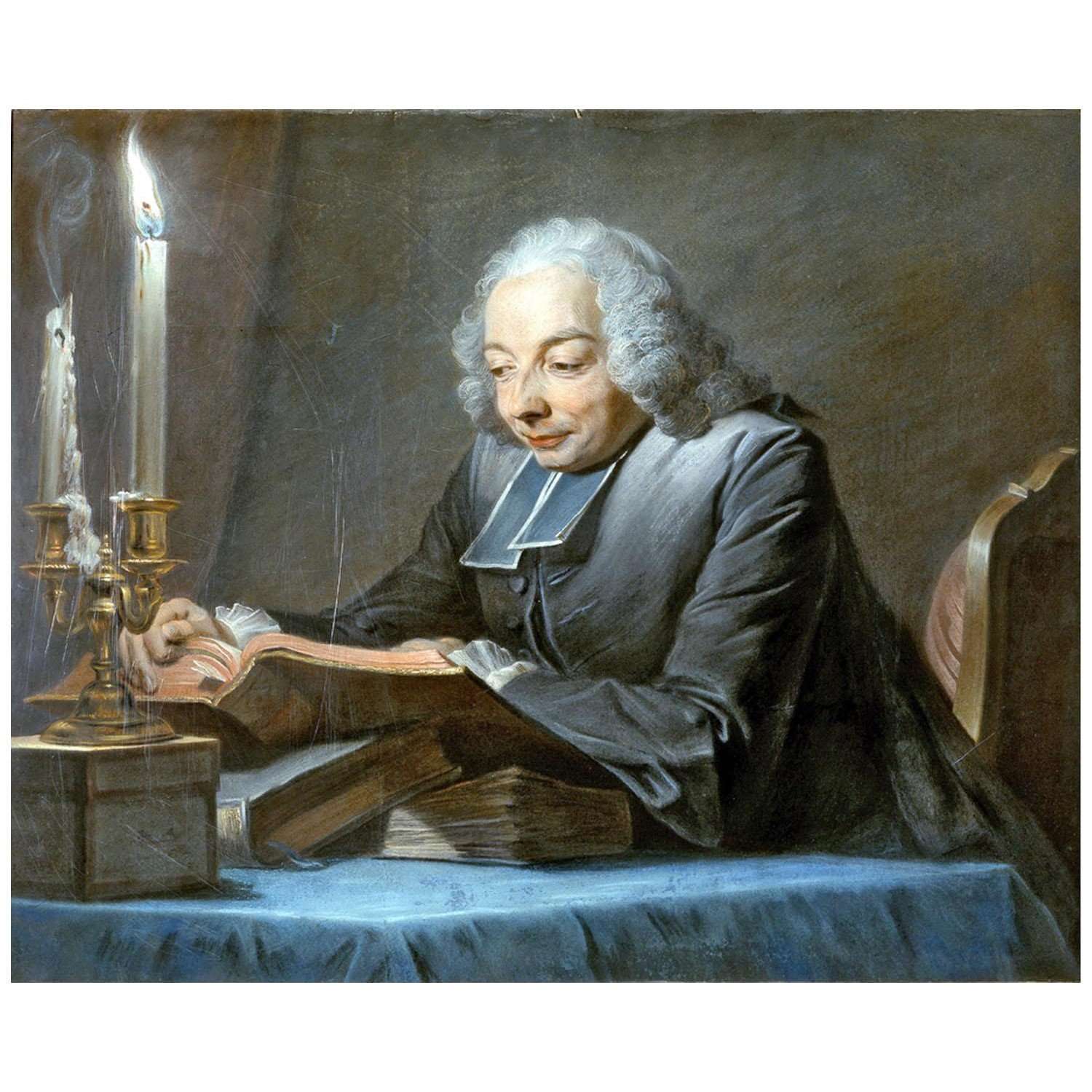    Maurice-Quentin de La Tour. Abb? Jean-Jacques Huber. 1742. Musee Lecuyer Saint-Quentin