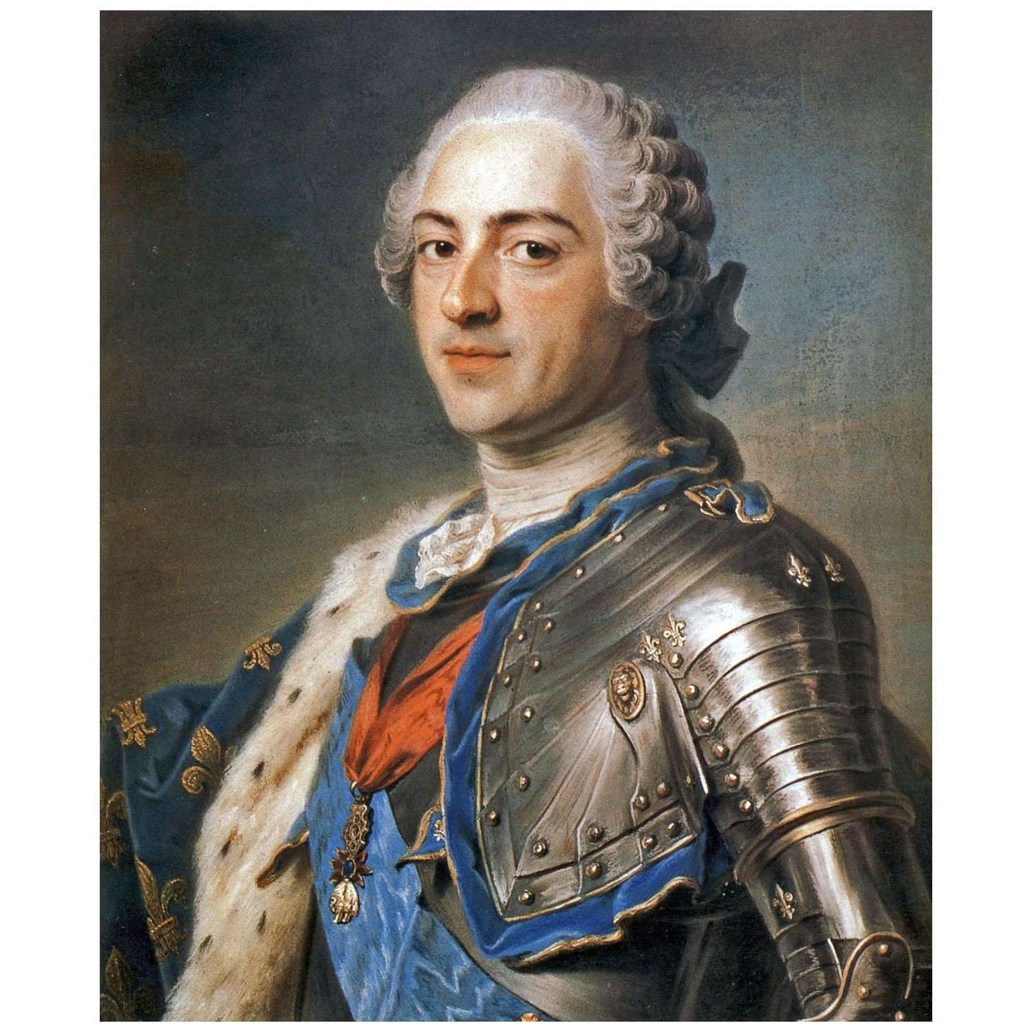    Maurice-Quentin de La Tour. Louis XV. 1748. Musee du Louvre