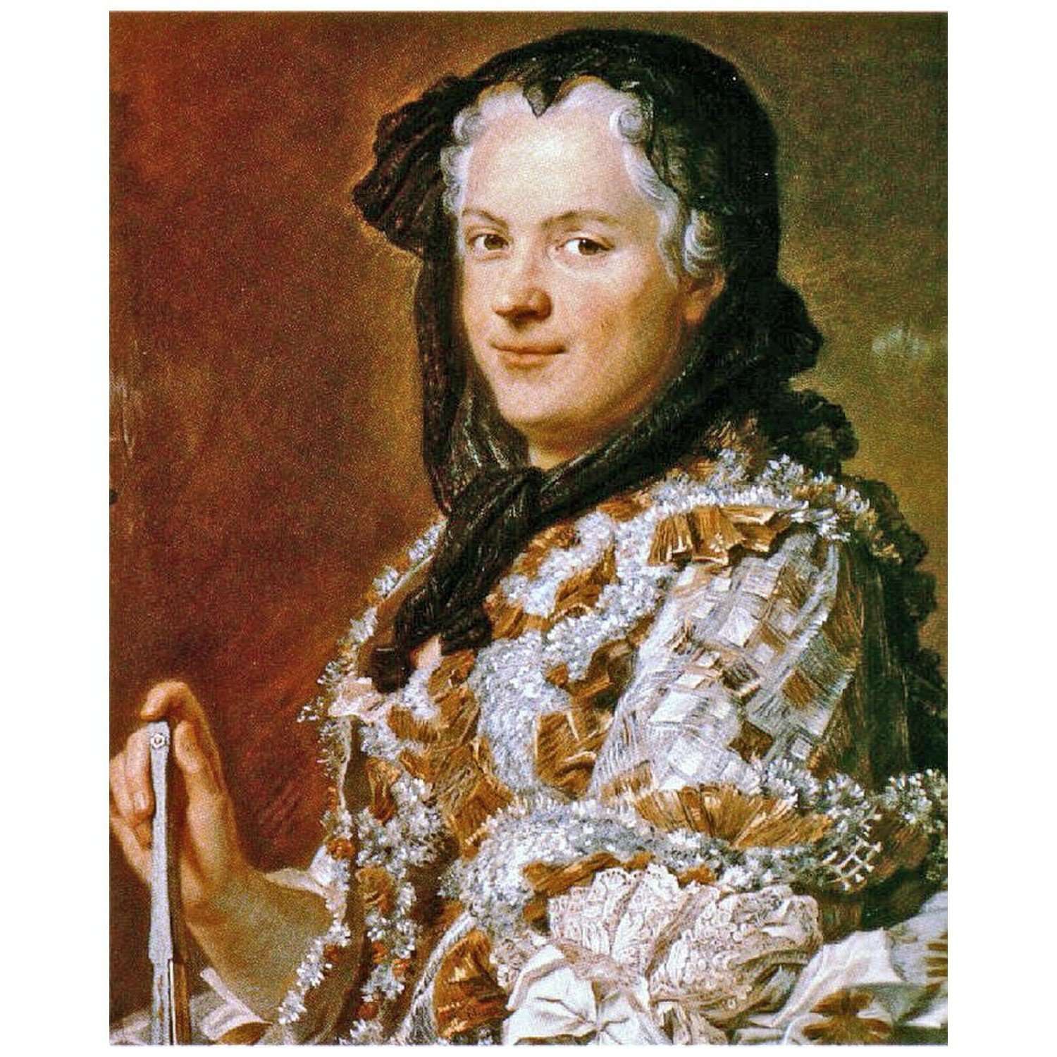    Maurice-Quentin de La Tour. Marie leszczynska, reine de France. 1748. Musee du Louvre