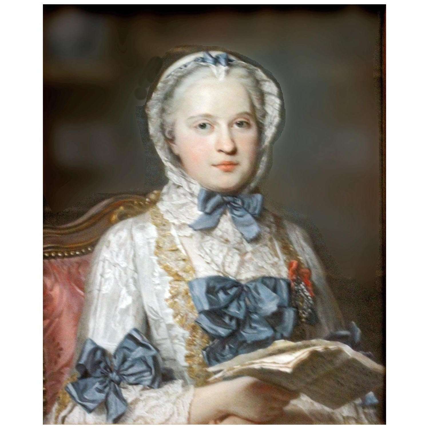    Maurice-Quentin de La Tour. Maria Josephe de France. 1749. Gemaldegalerie Dresden