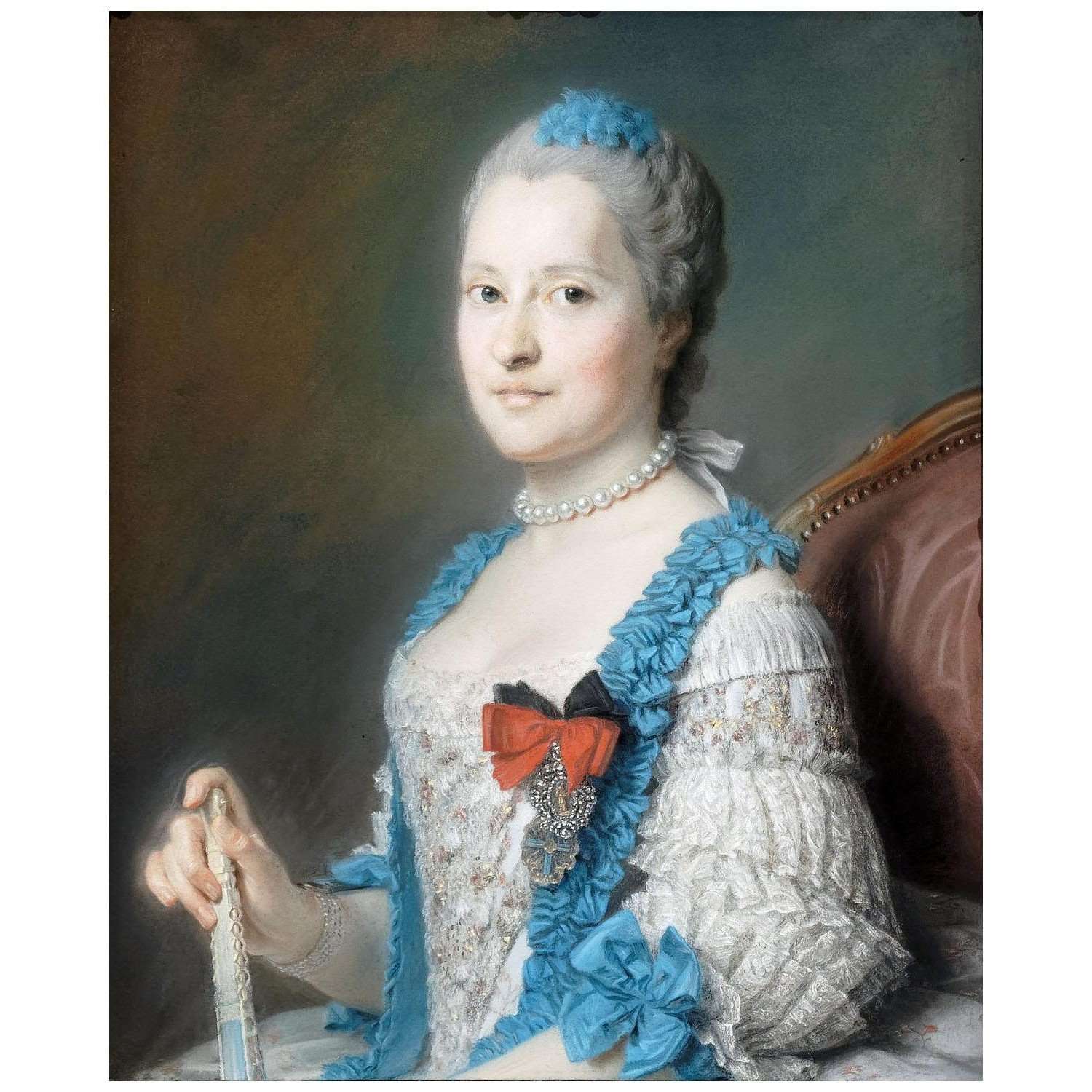   Maurice-Quentin de La Tour. Marie-Jos?phe de Saxe. 1760. Musee du Louvre