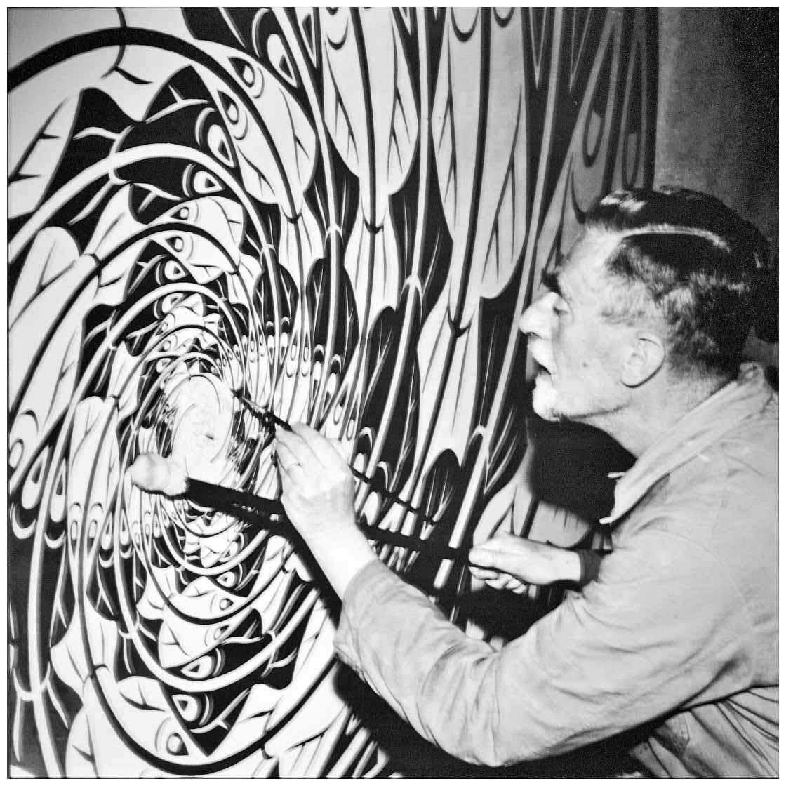  Maurits Cornelis Escher at his Atelier. Photo 1960s