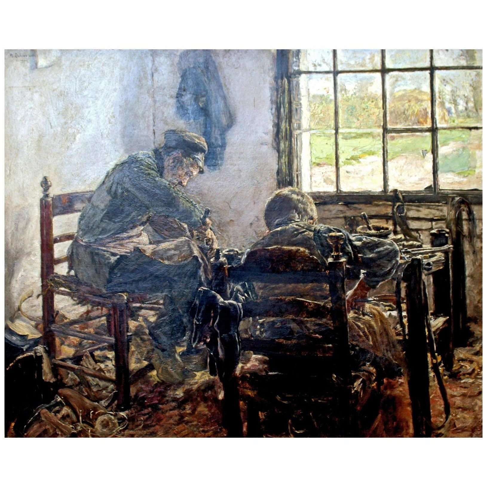  Max Libermann. Schusterwerkstatt. 1881. Alte Nationalgalerie Berlin