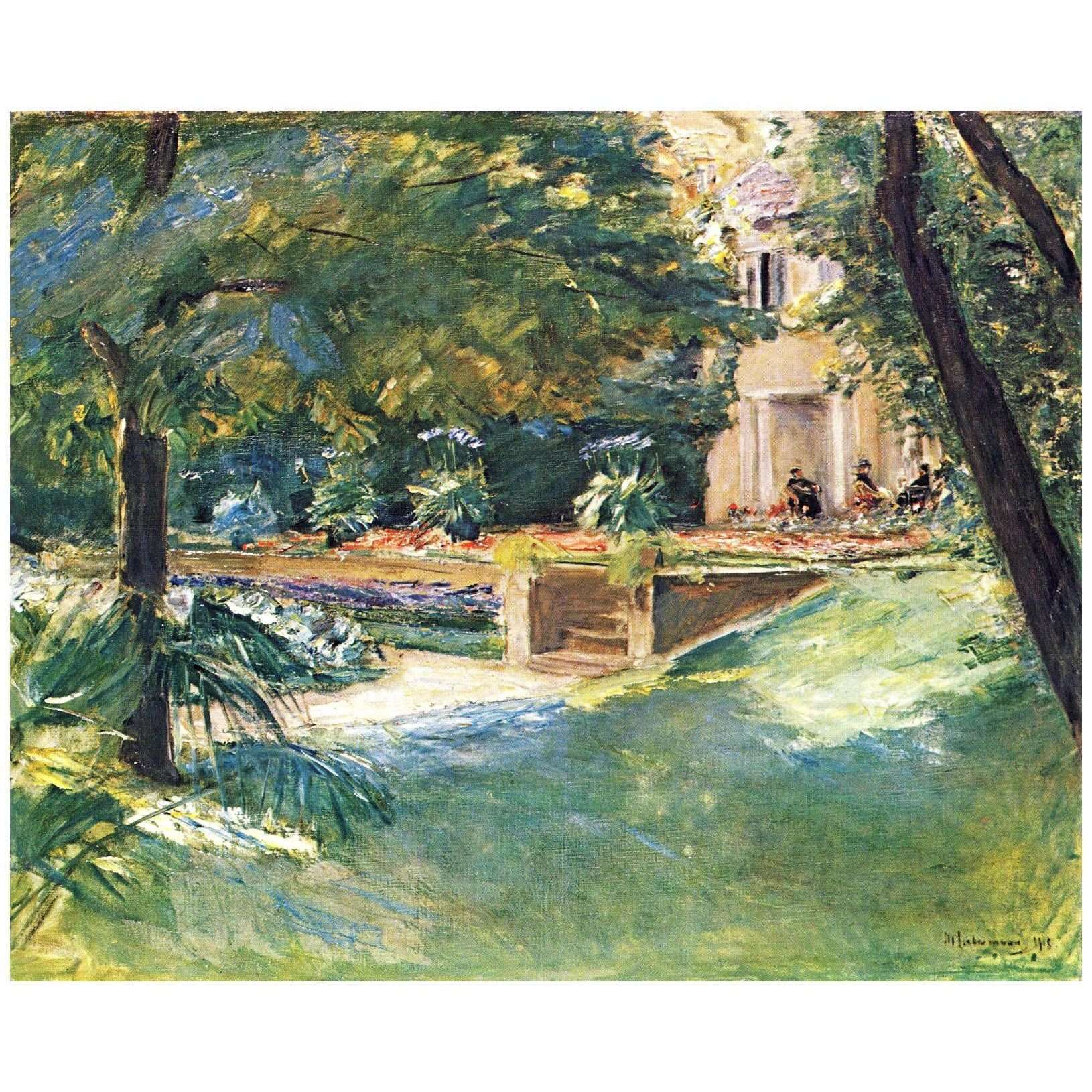  Max Libermann. Terrasse mit Blick auf den Blumengarten. 1912. Hamburger Kunsthalle