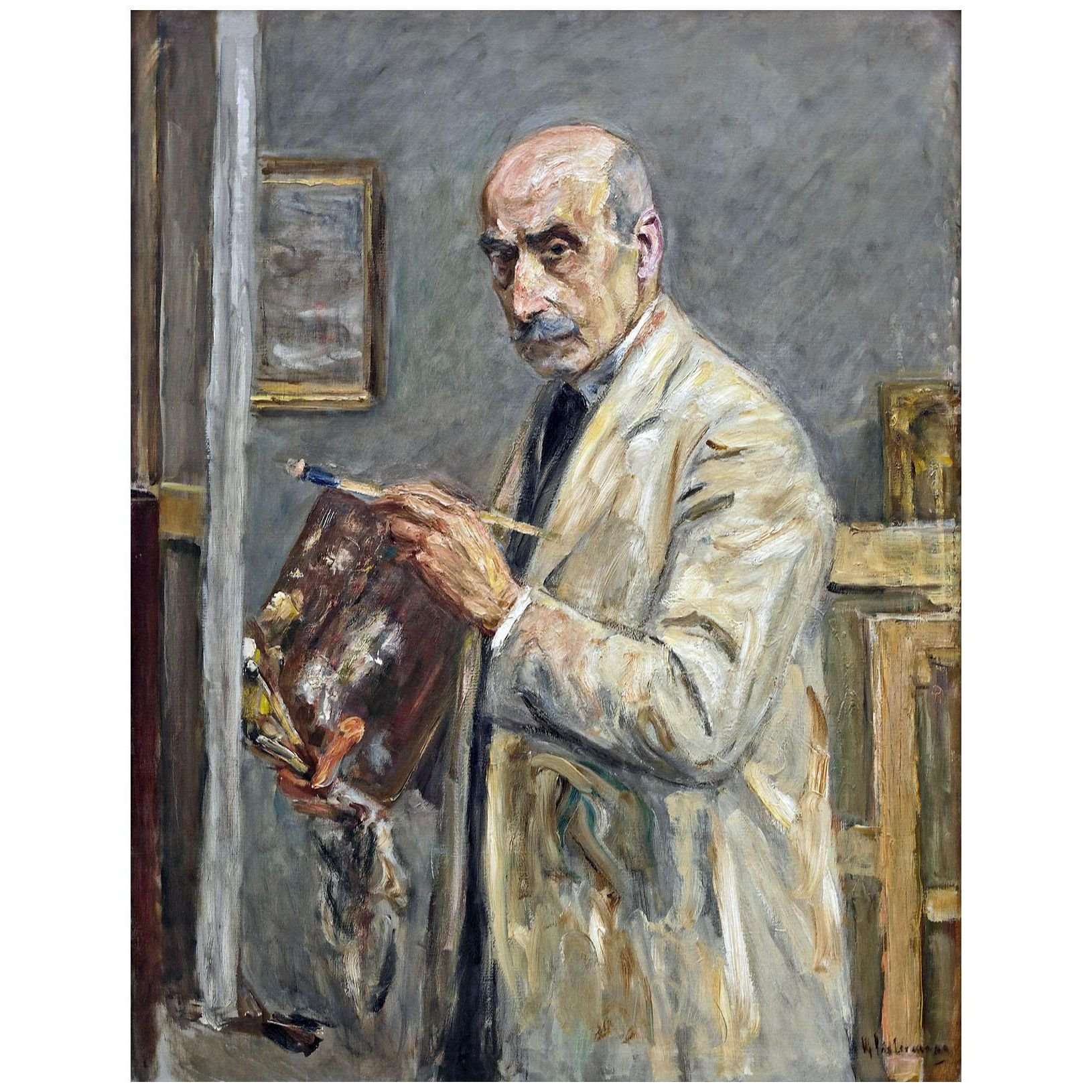  Max Libermann. Selbstportr?t in der Werkstatt. 1922. Neue Pinakothek Munchen