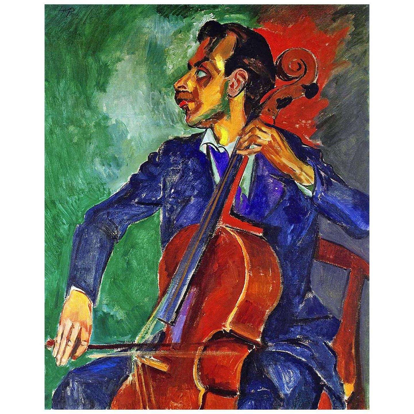  Max Pechstein. Cellospieler, Bildnis Dr. Freundlich. 1919. Privatesammlung