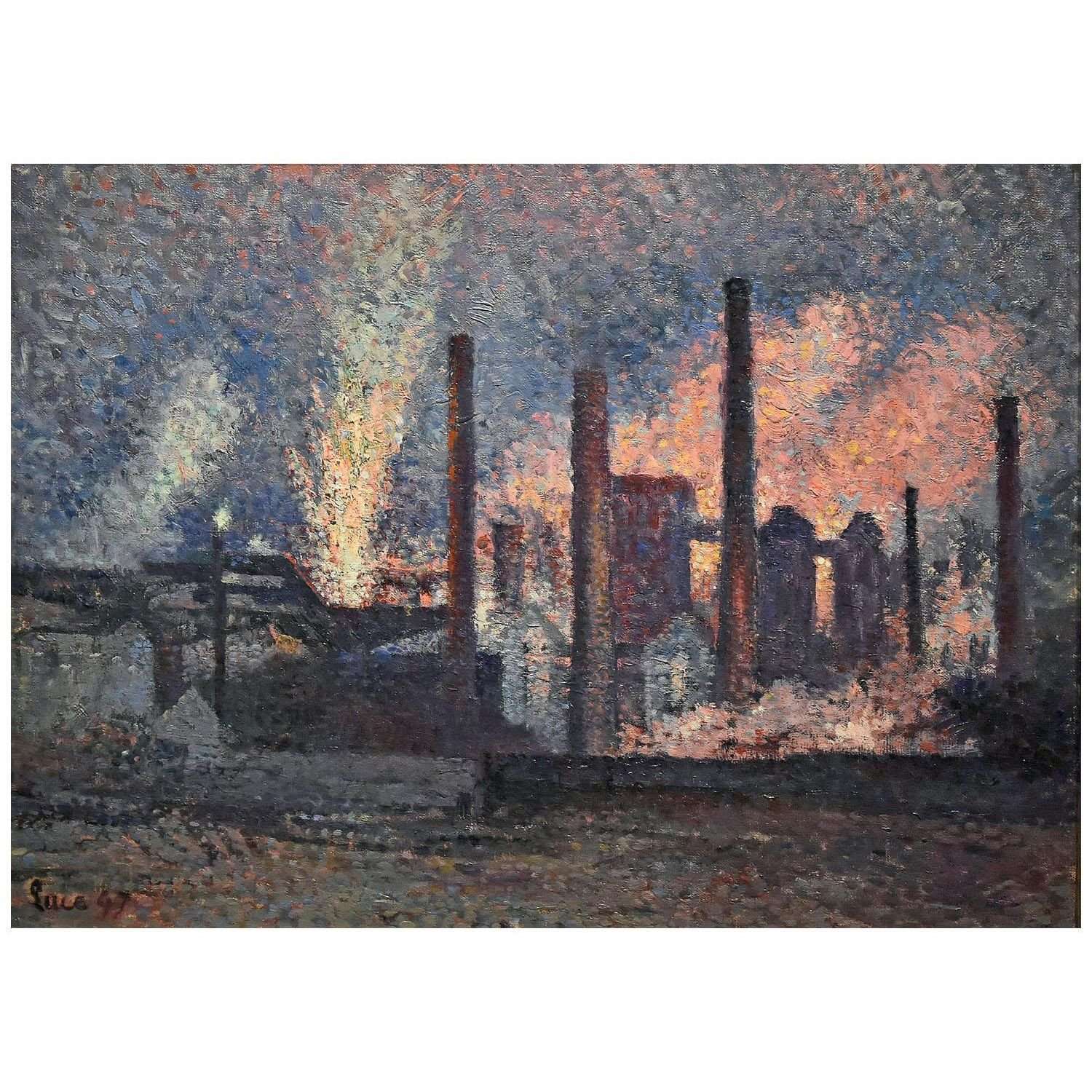 Maximilien Luce. Usines pr?s de Charleroi. 1897. Musee dOrsay Paris