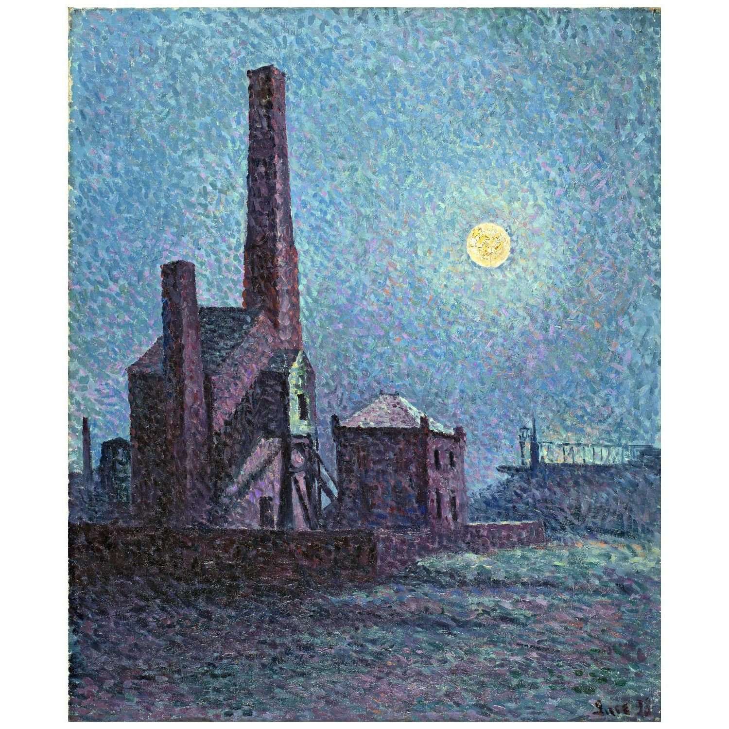  Maximilien Luce. Usine au clair de Lune. 1898. Museo Thyssen-Bornemisza Madrid