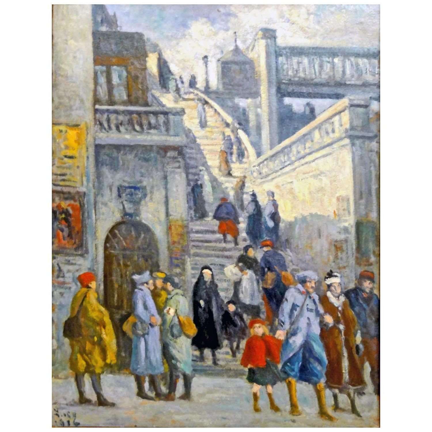  Maximilien Luce. Escaliers de la rue de l'Alsace. 1916. MHDP Mantes