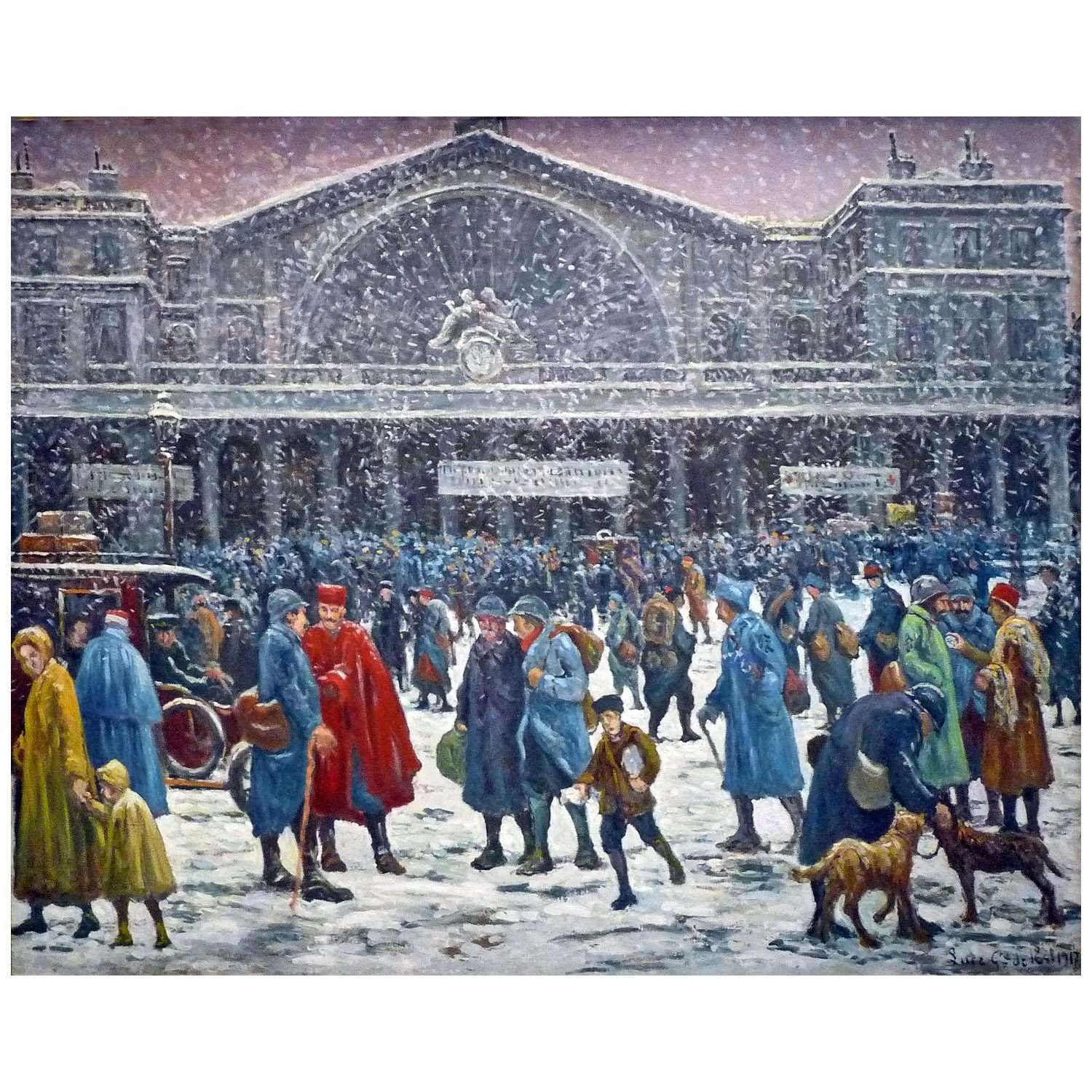  Maximilien Luce. La Gare de l'Est sous la neige. 1917. MHDP Mantes