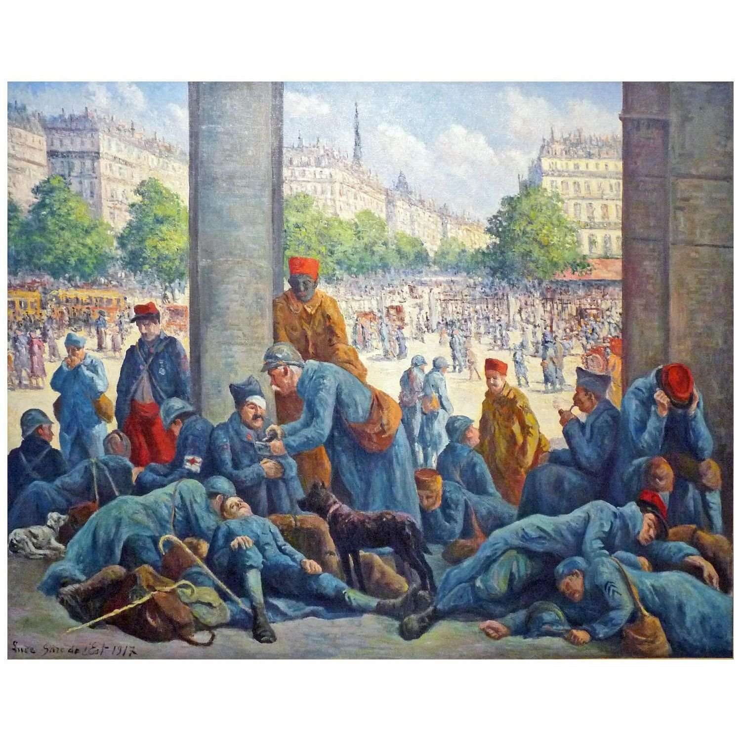  Maximilien Luce. La Gare de l'Est. 1917. Mus?e de l'Arm?e Paris