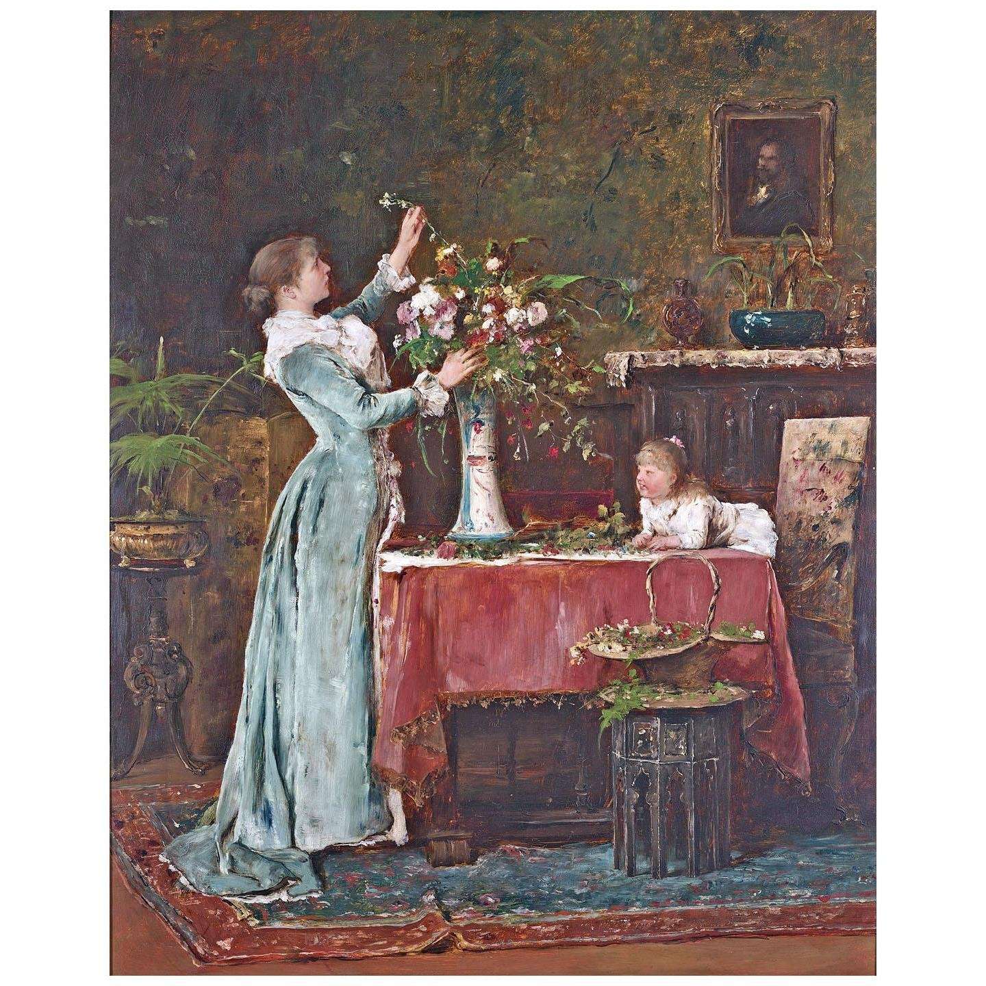  Munkacsy Mihaly. Drawing up of Bouquets. 1885. Pushkin Museum Moscow