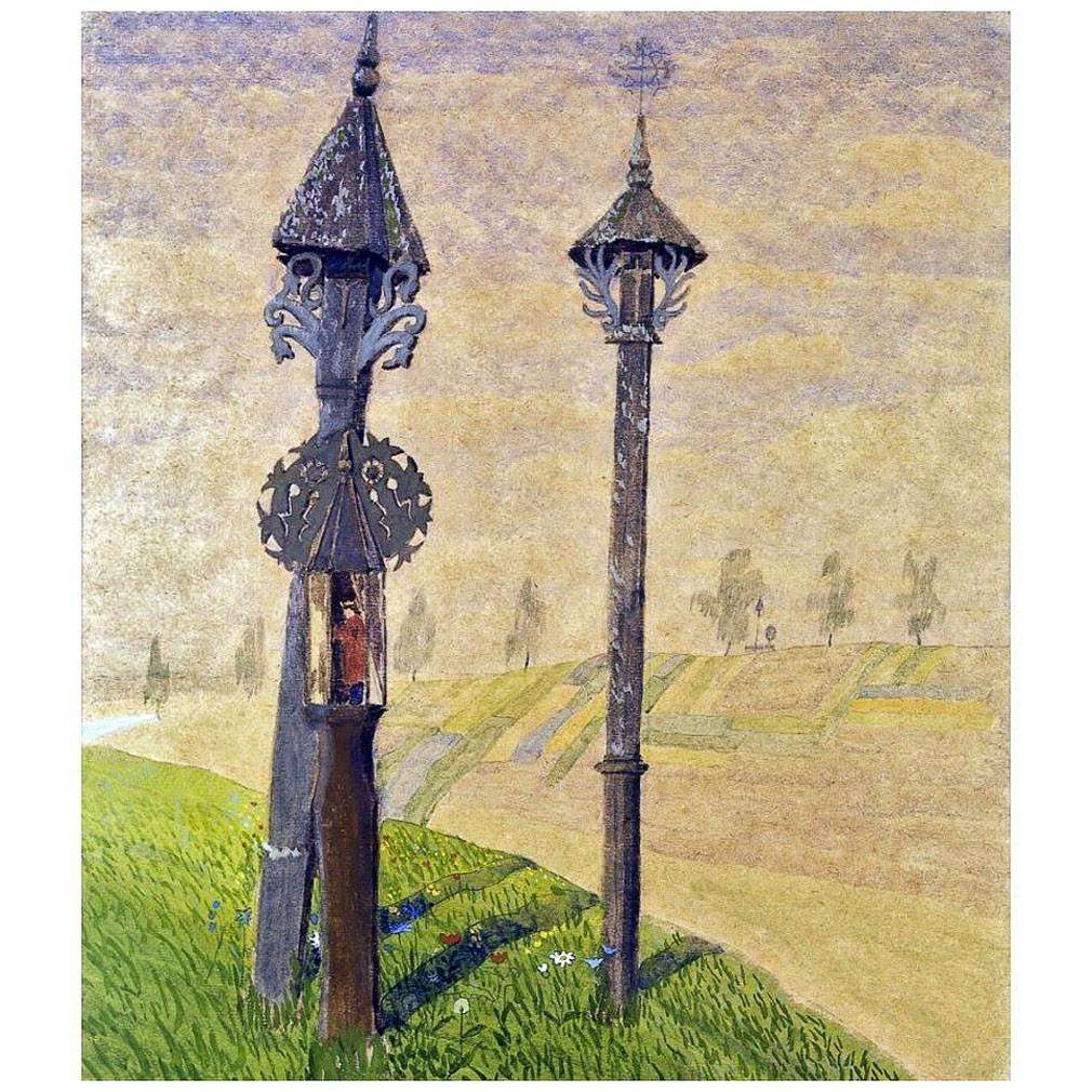   Mikalojus Ciurlionis. Wayside Crosses of Zemaitija. 1909