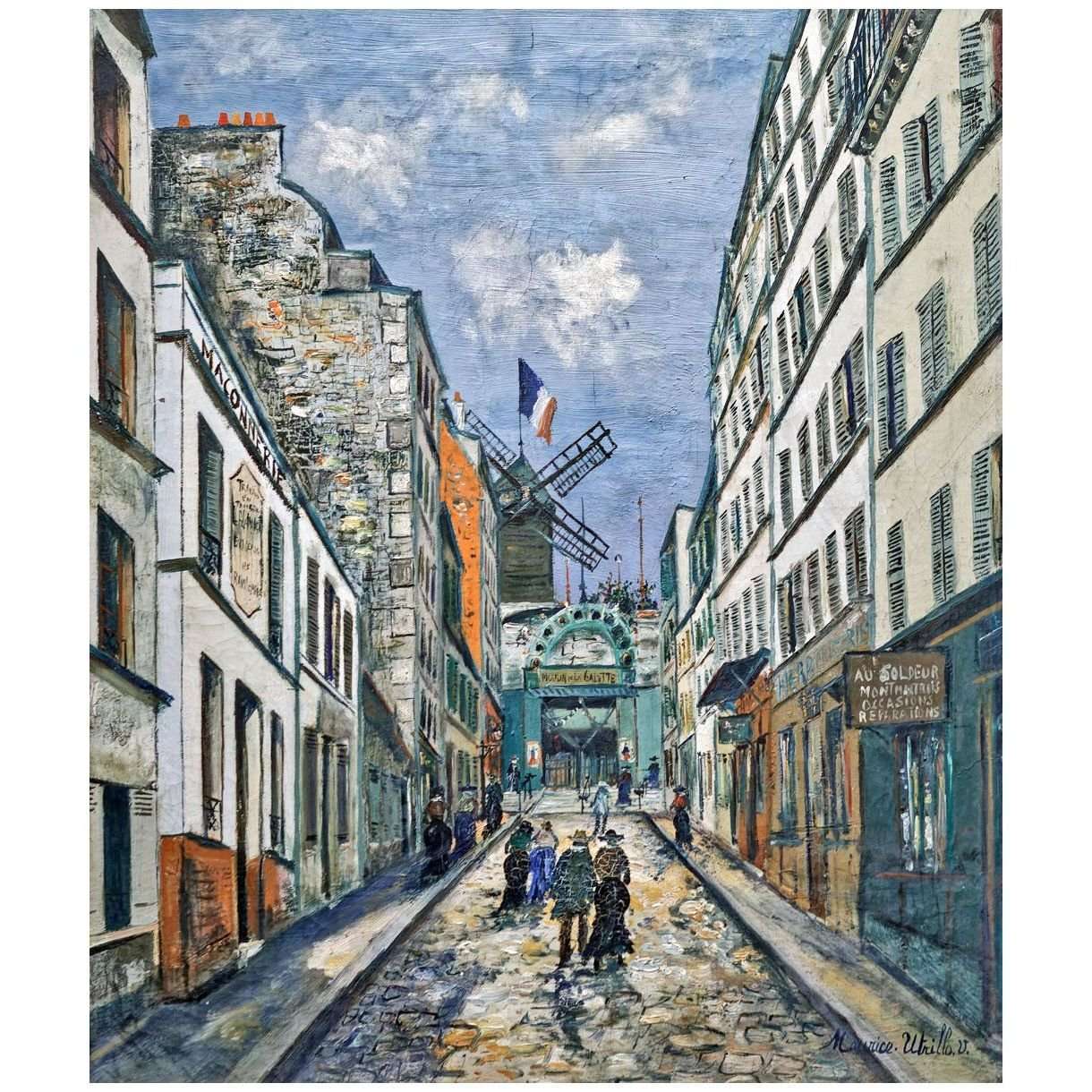  Maurice Utrillo. Rue Lepic, le Moulin de la Galette. 1925. MdBA Nancy