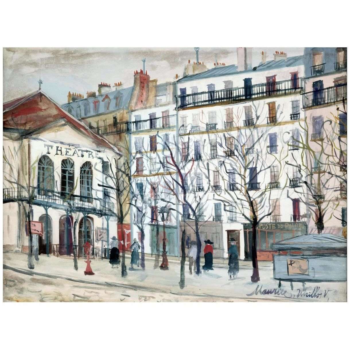  Maurice Utrillo. Le th??tre de l'Atelier. 1926. Centre Pompidou Paris