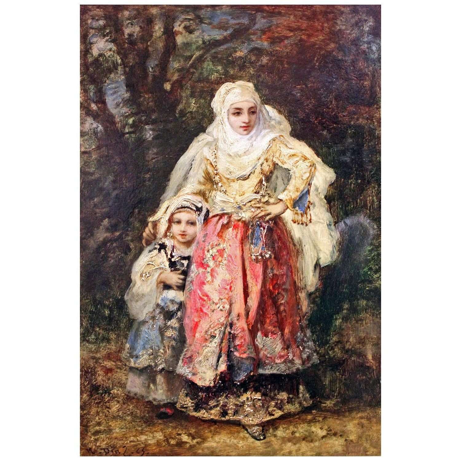  Narcisse Diaz. M?re et Fille Orientales. 1865. Alte Nationalgalerie Berlin