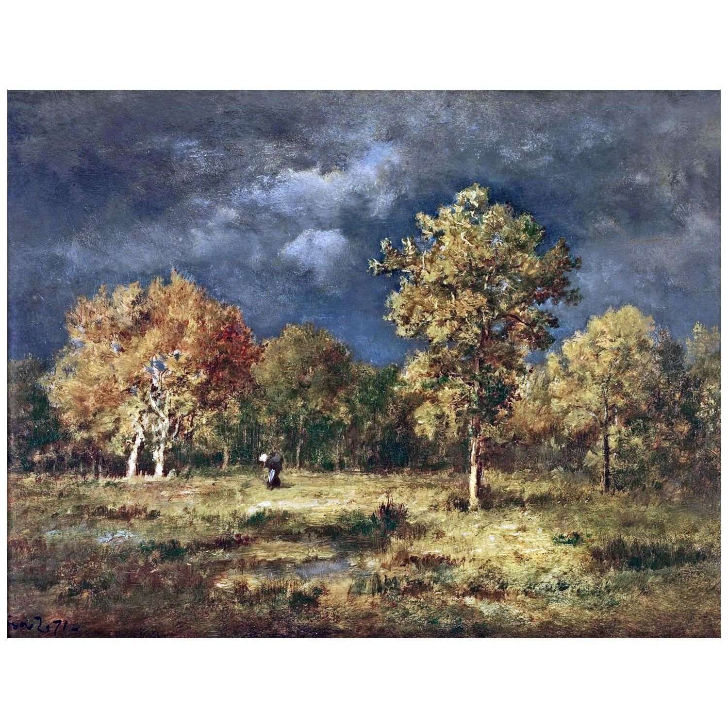  Narcisse Diaz. L'orage approche. 1871. Pushkin Museum