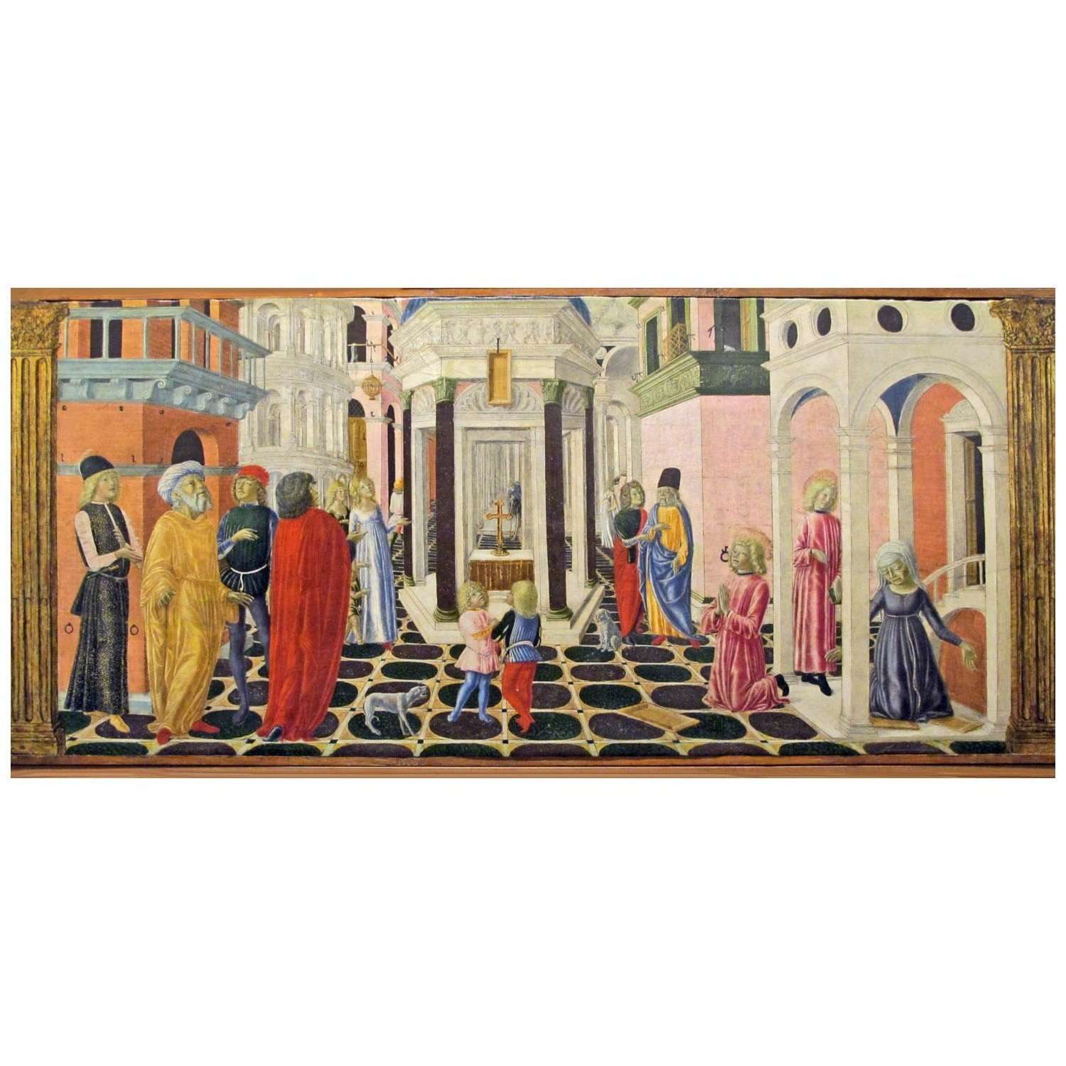  Neroccio de Landi. Episodio della Vita di S. Benedetto. 1475. Galleria degli Uffizi