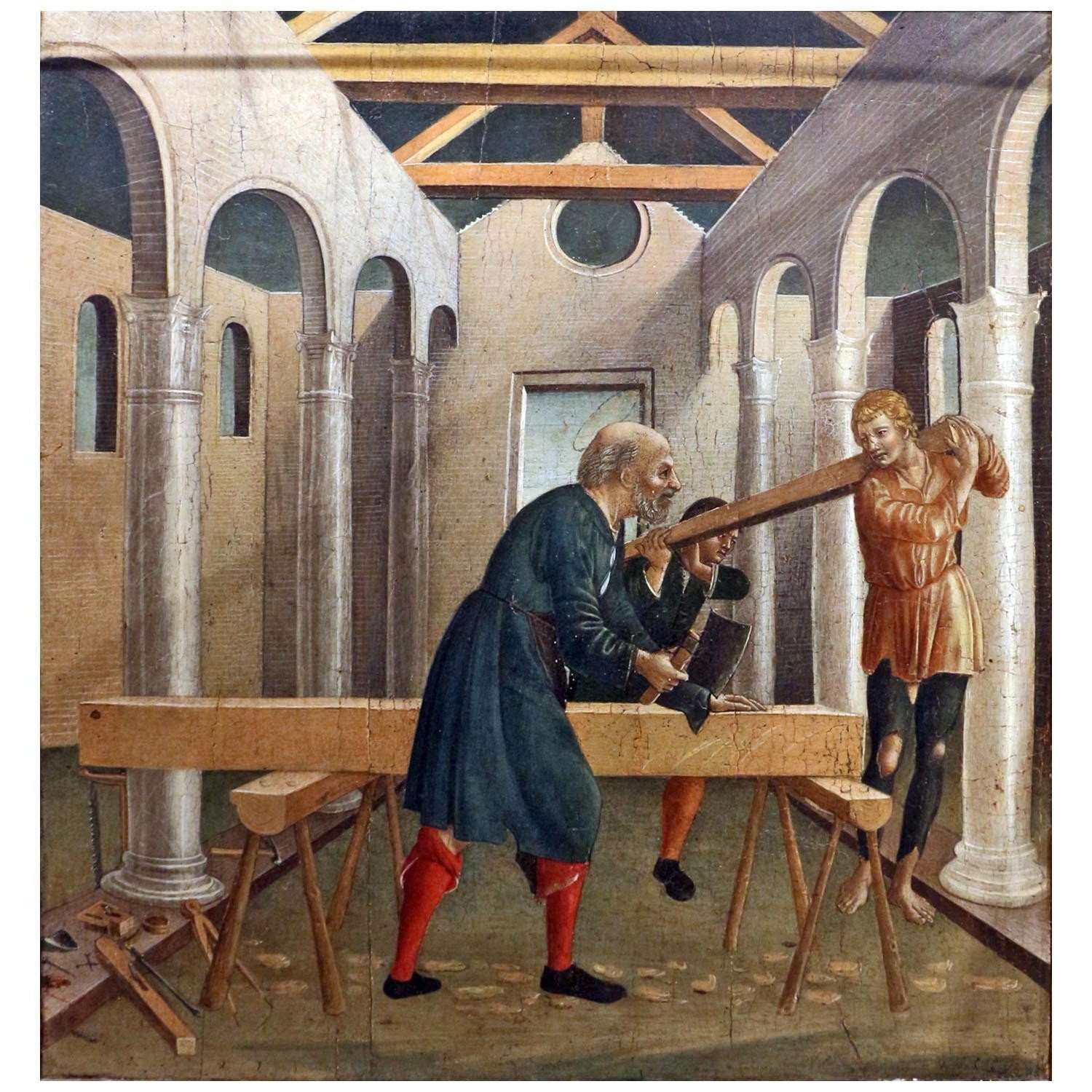  Neroccio de Landi. Costruzione di una Chiesa. 1488. Collezione Luzzetti Firenze