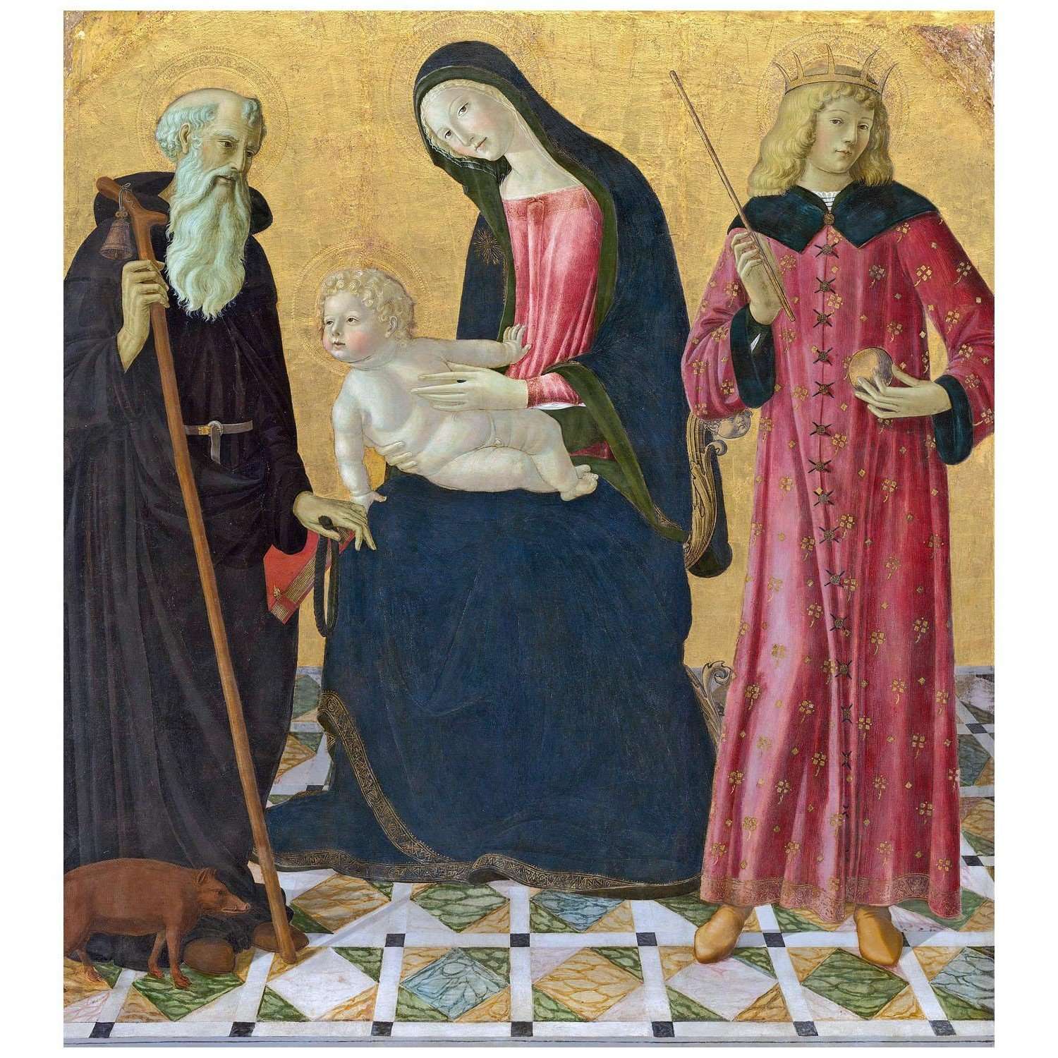  Neroccio de Landi. Madonna col Bambino e Santi. 1490. NGAt Washington