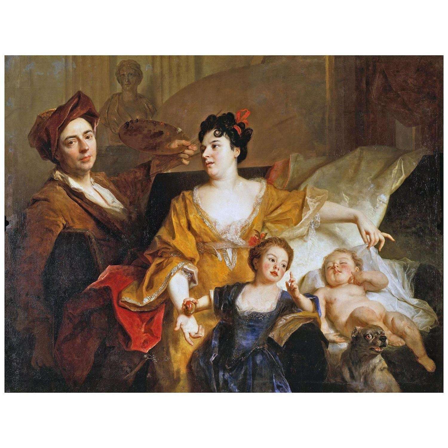  Nicolas de Largilliere. Autoportrait avec sa familie. 1703. Kunsthalle Bremen