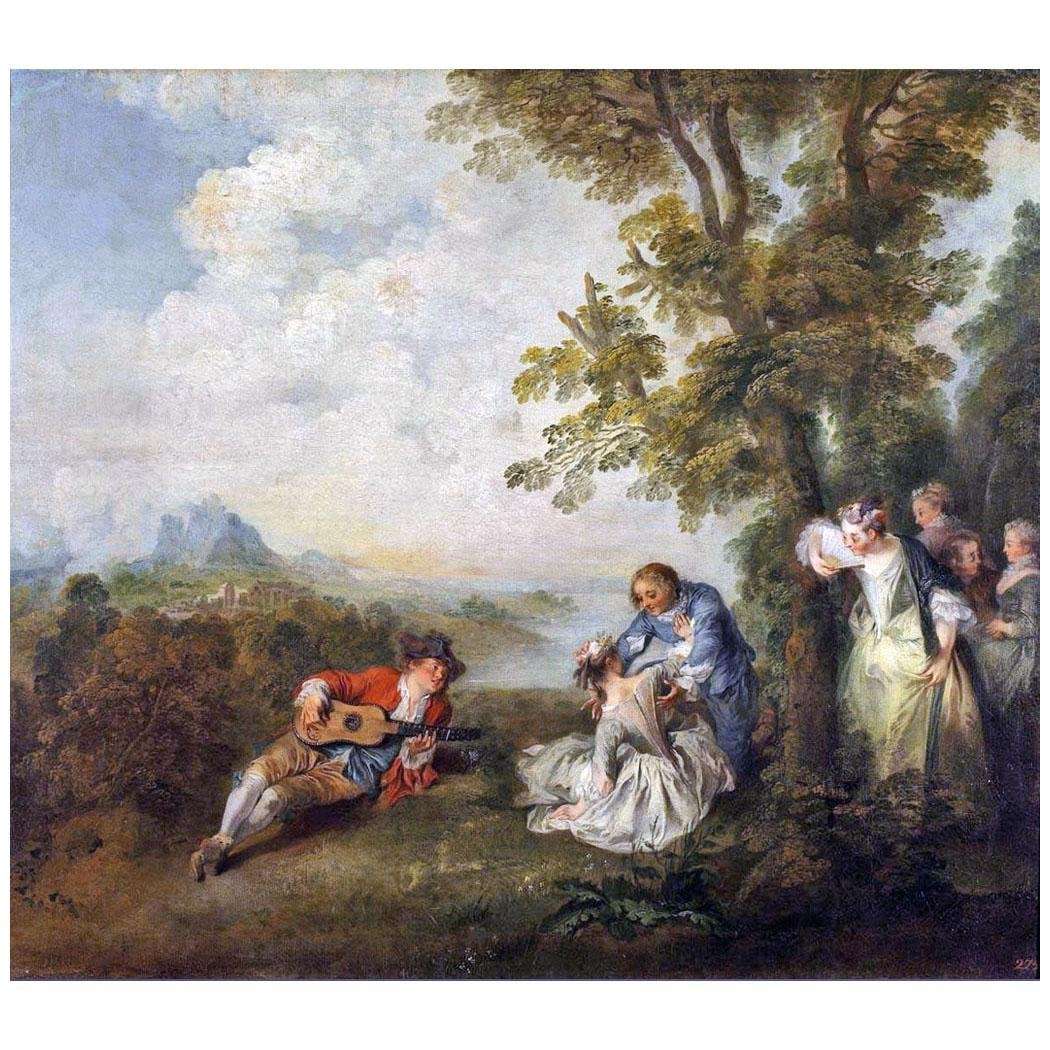  Nicolas Lancret. Lisi?re de la for?t. 1727. Pushkin Museum, Moscow