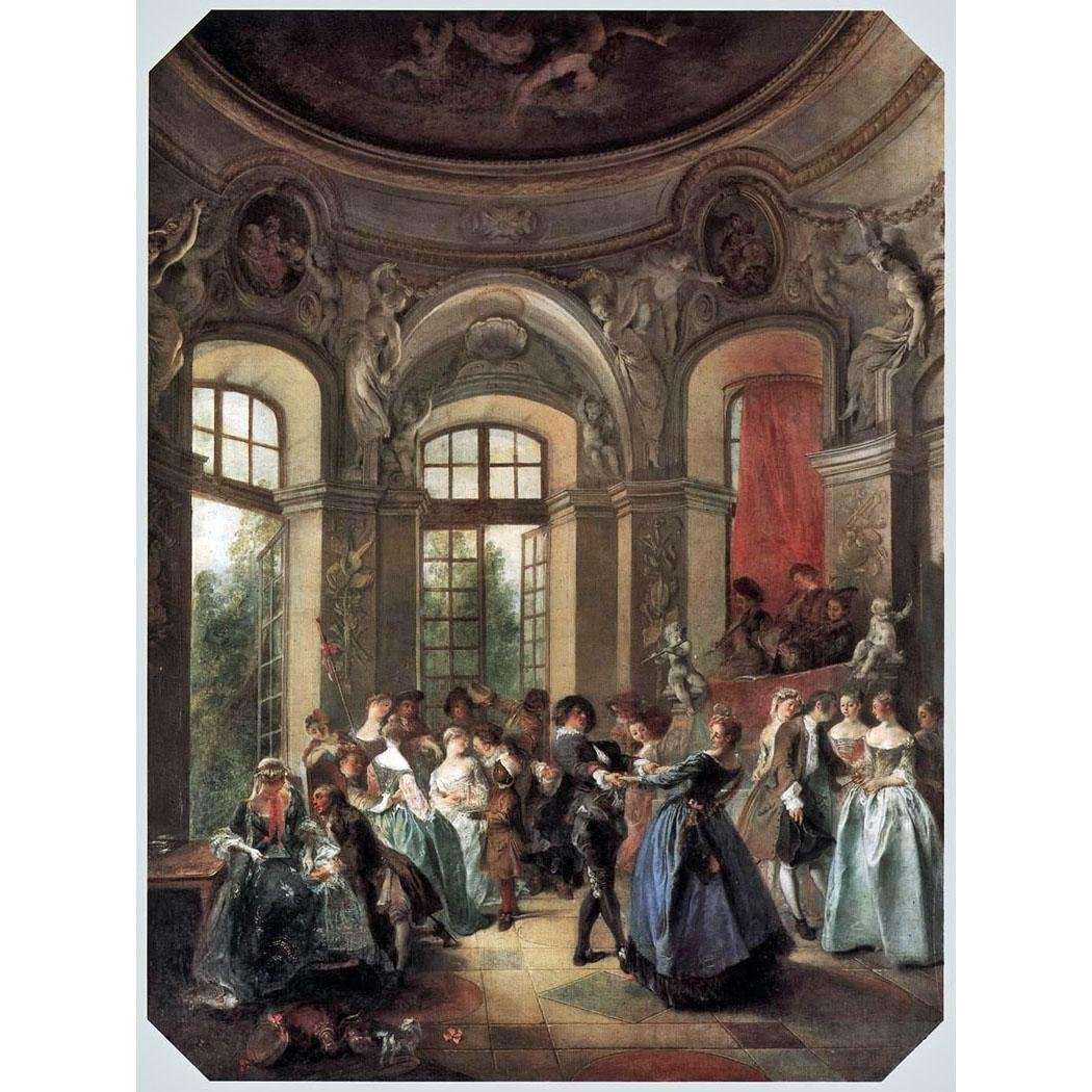  Nicolas Lancret. Danse dans un pavillon. 1730-1735. Schloss Charlottenburg, Berlin