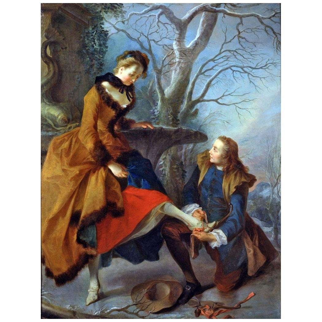 Nicolas Lancret. Fixation du Patin. 1730-1735. Nationalmuseum, Stockholm