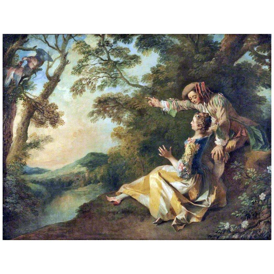 Nicolas Lancret. Les amoureux dans un paysage. 1736. Barber museum, Birmingham