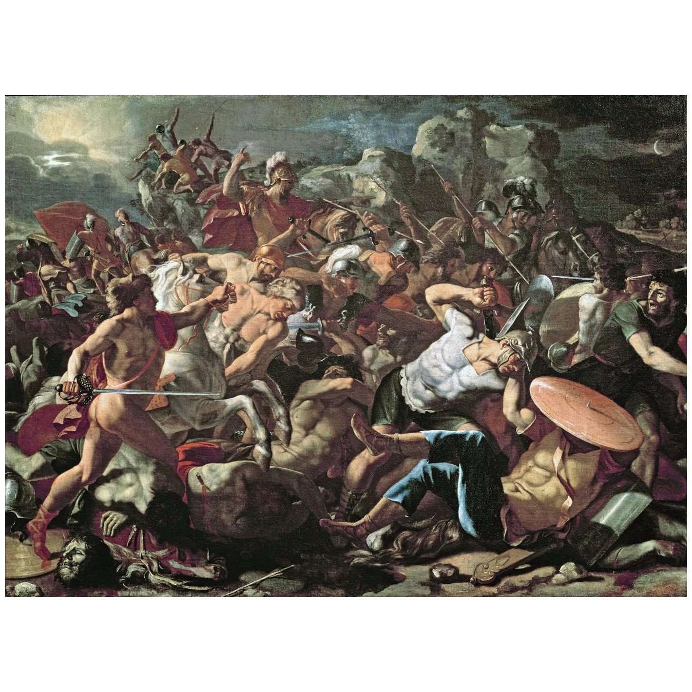  Nicolas Poussin. La Victoire de Josu? sur les Amorites. 1624. Pushkin Museum