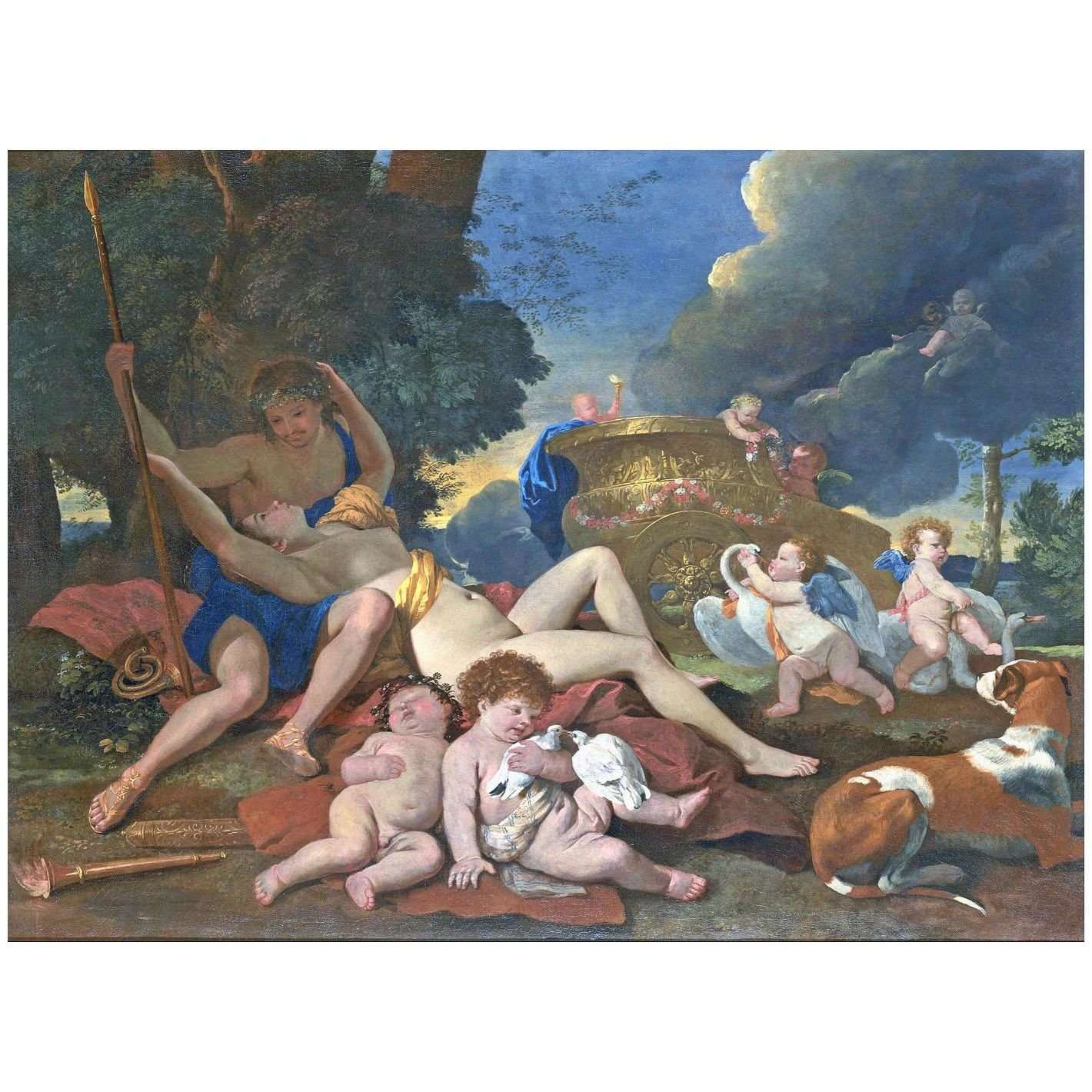  Nicolas Poussin. V?nus et Adonis. 1629. Fort Worth Art Mueum