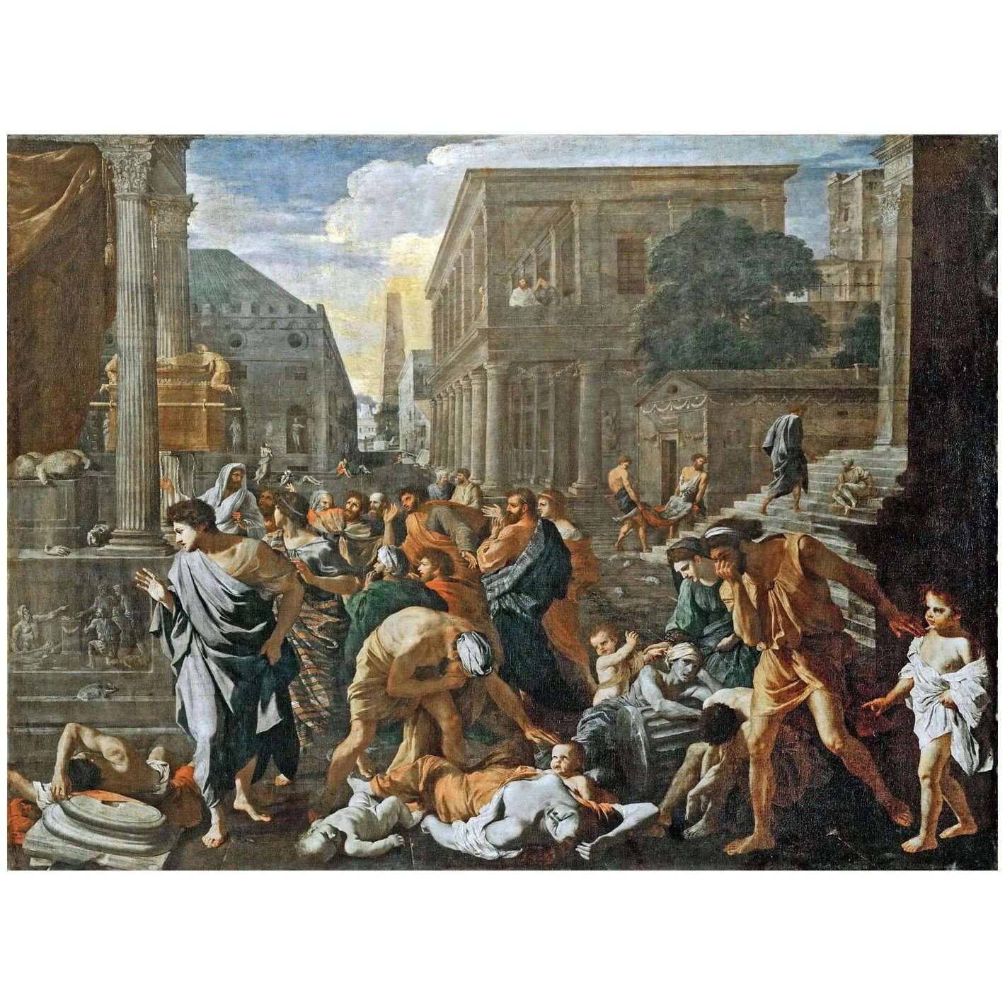  Nicolas Poussin. La Peste d'Asdod. 1630. Musee du Louvre