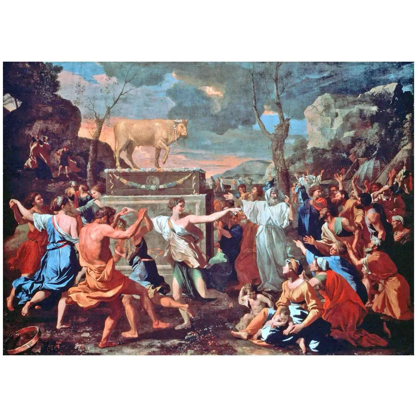  Nicolas Poussin. Adoration du Veau d'Or. 1634