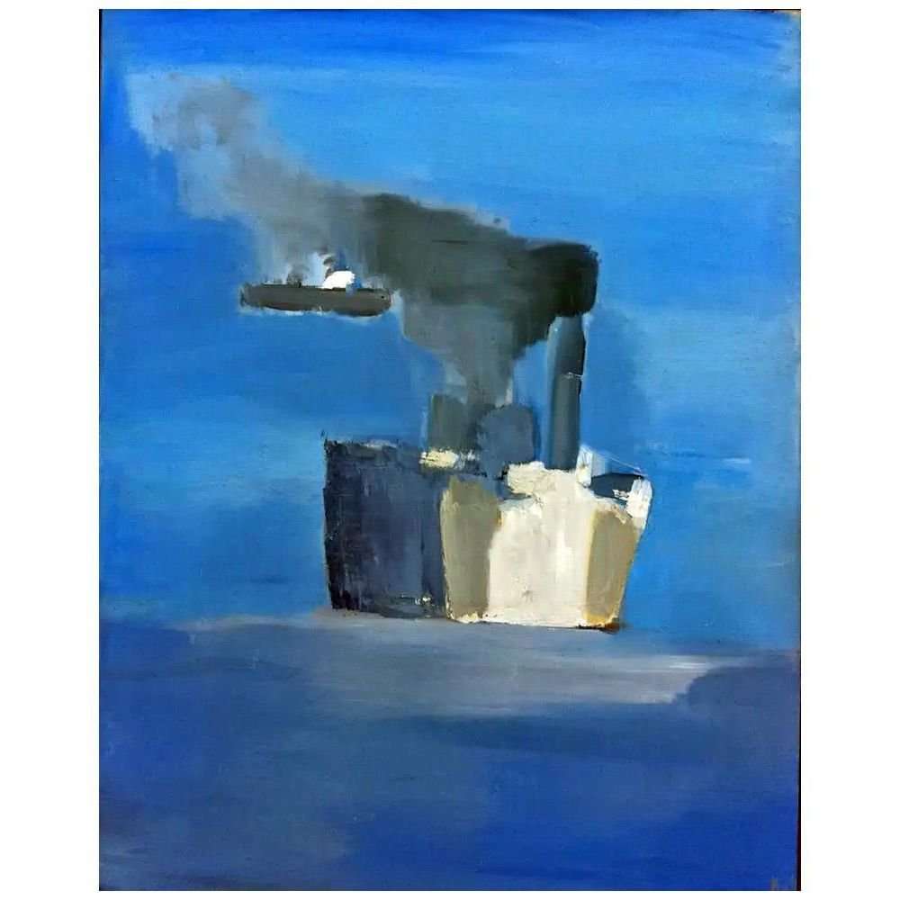   Nicolas de Stal. Bateau ? vapeur. 1955. Fondation Gandur Geneve