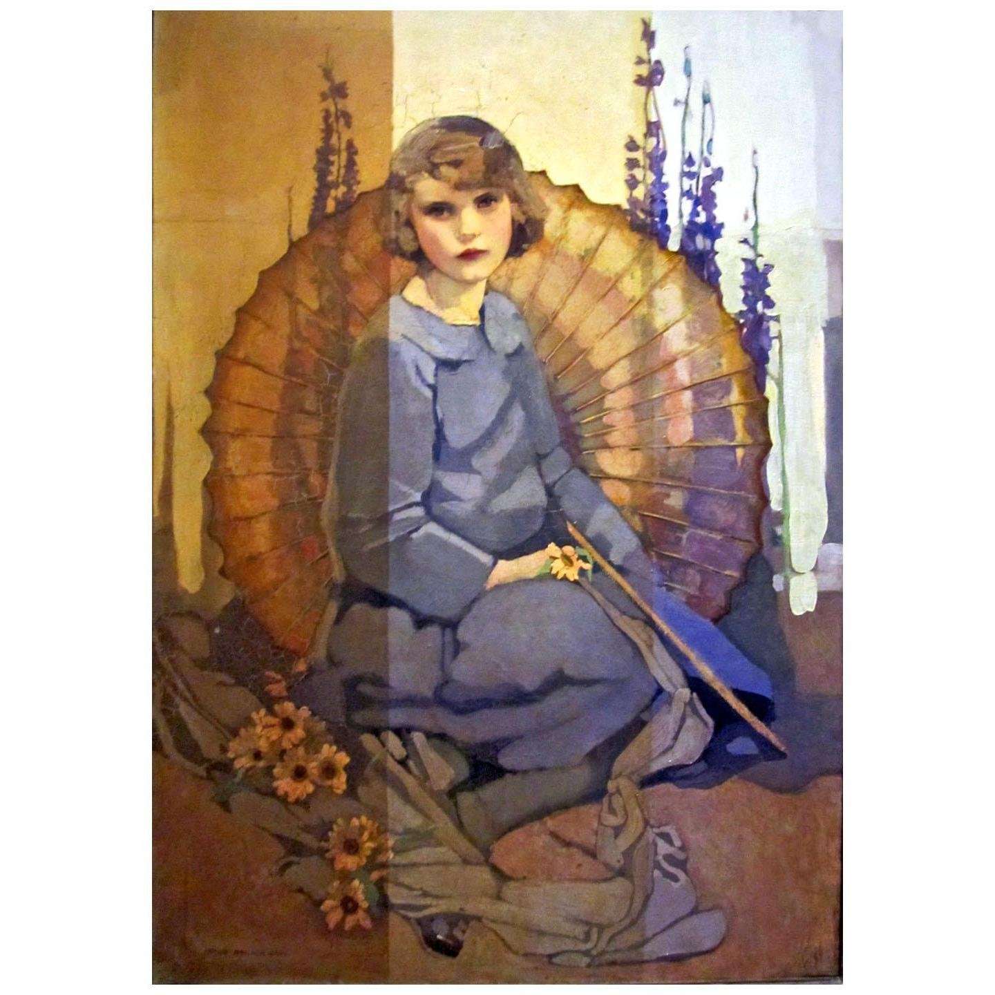  Norah Gray. Portrait of a Girl in Blue. 1927. Kelvingrove Museum Glasgow