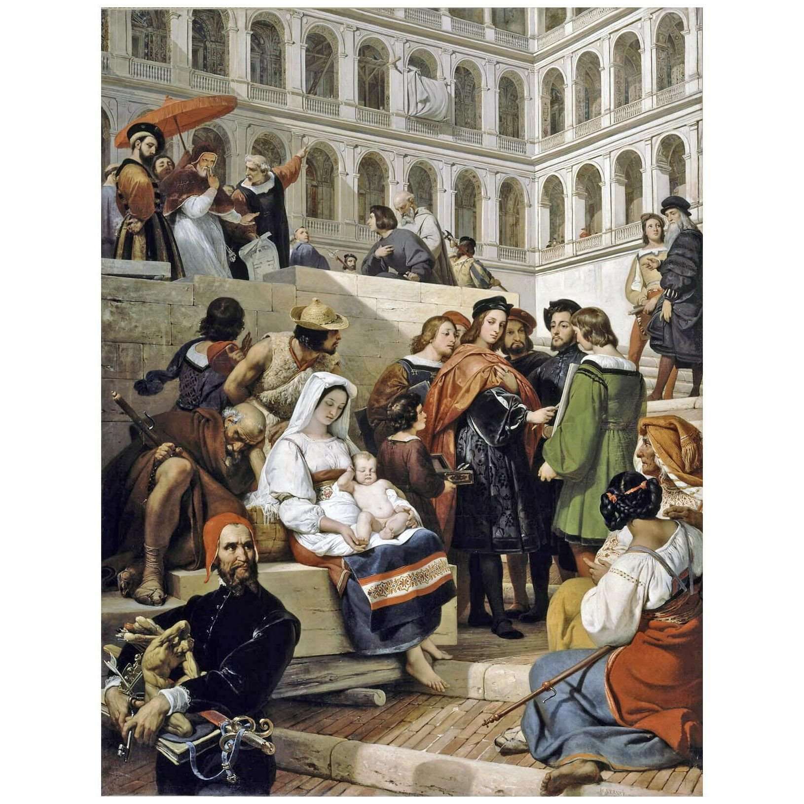  Horace Vernet. Rapha?l au Vatican. 1832. Musee du Louvre