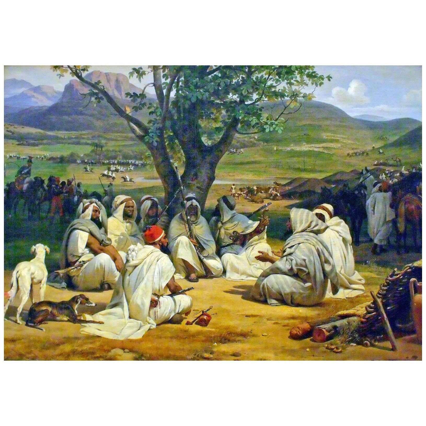  Horace Vernet. Chefs arabes en conseil. 1834. Conde Museum Chantilly