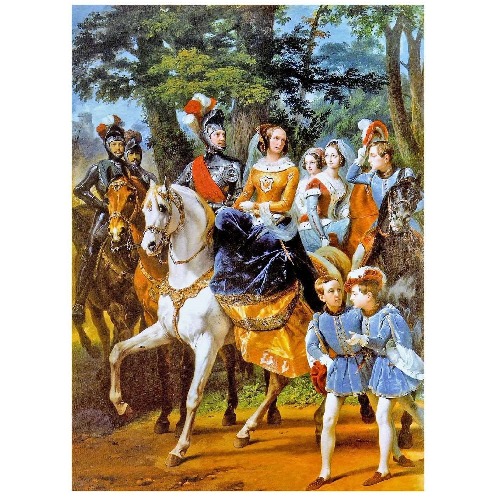  Horace Vernet. Carrousel de Tsarskoe Selo. 1842. Palais Catherine, Pushkin