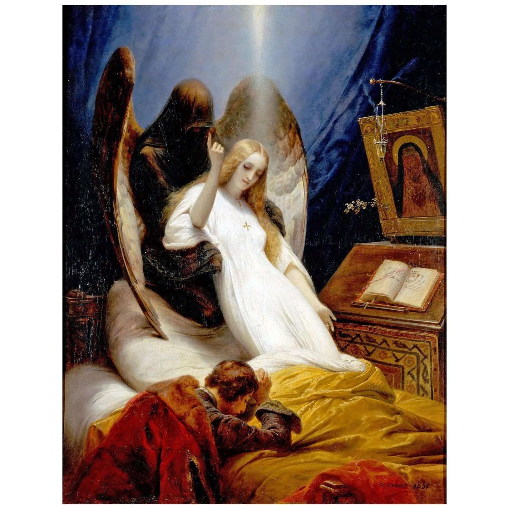  Horace Vernet. L'ange de la mort. 1851. Hermitage Museum