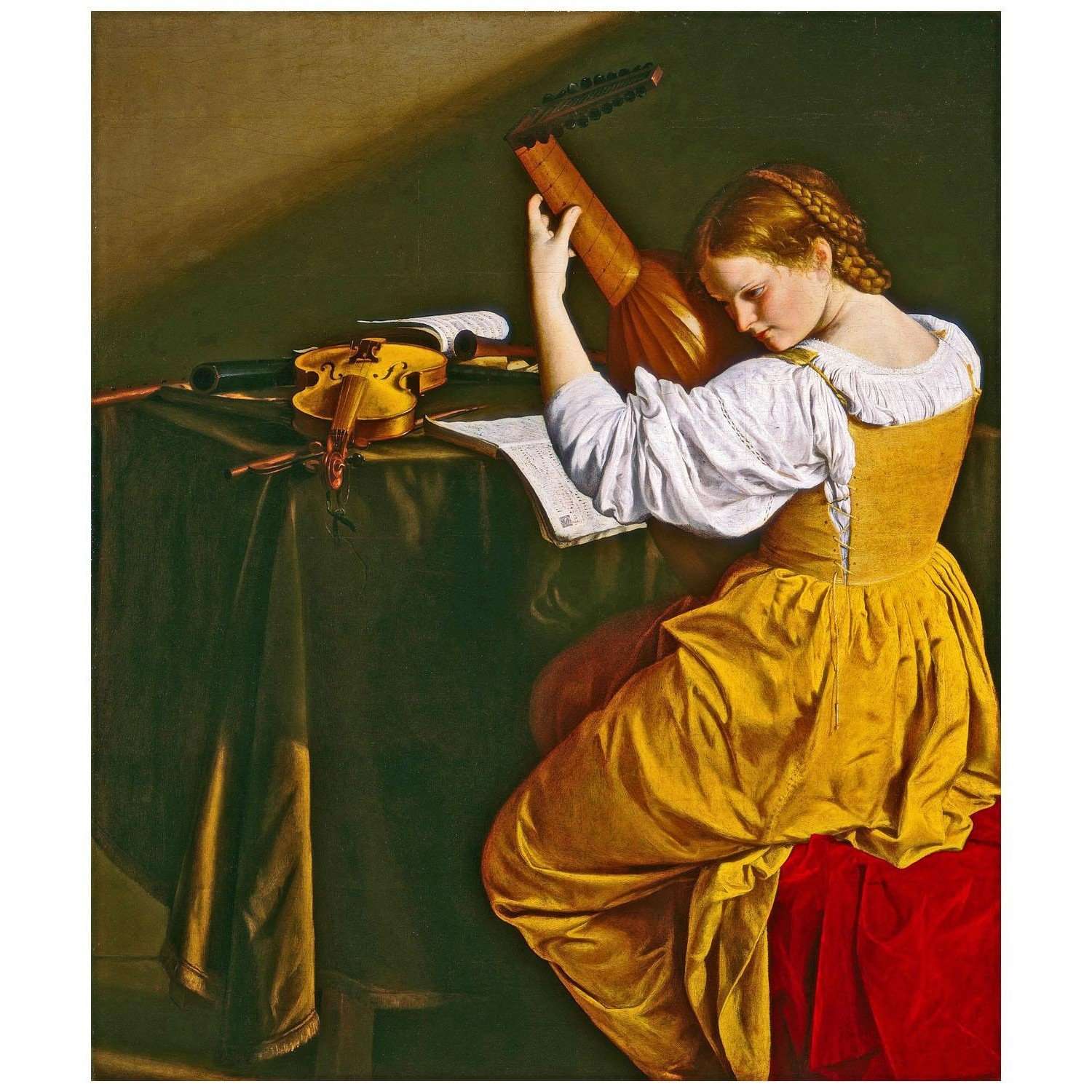  Orazio Gentileschi. Suonatrice di liuto. 1612. National Gallery Washington
