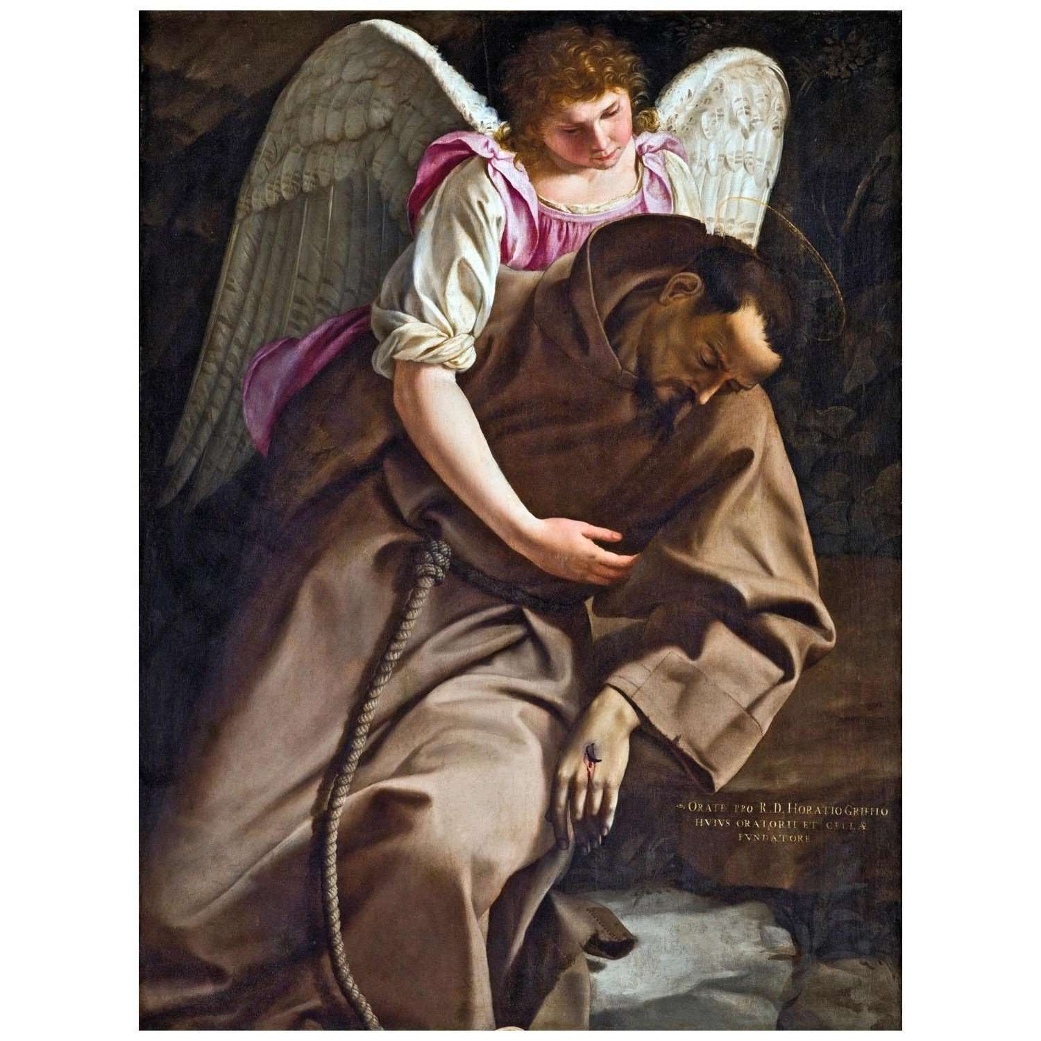  Orazio Gentileschi. San Francesco e l'Angelo. 1613. Palazzo Barberini Roma