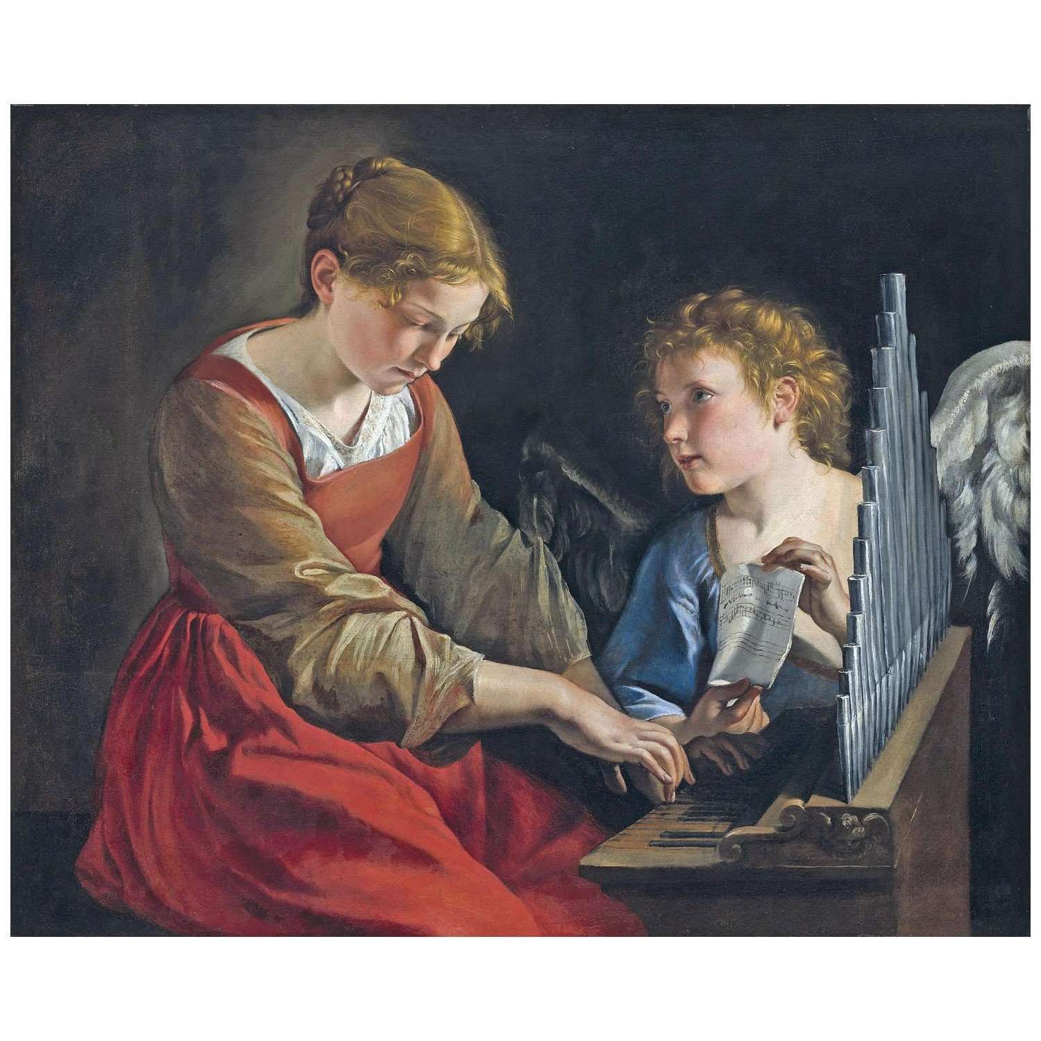  Orazio Gentileschi. Santa Cecilia e un Angelo. 1618. NGA Washington